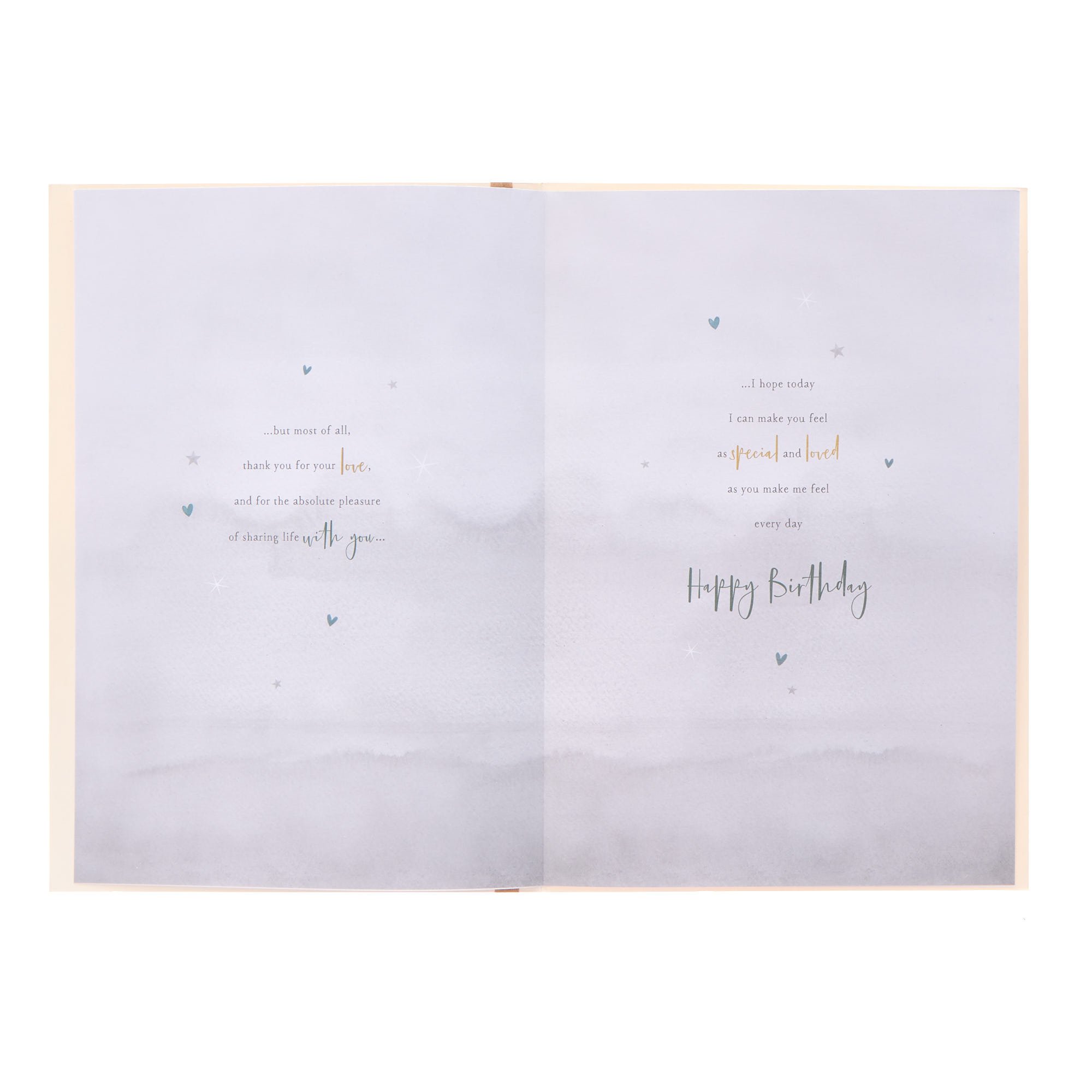Husband Verse & Hearts Birthday Card