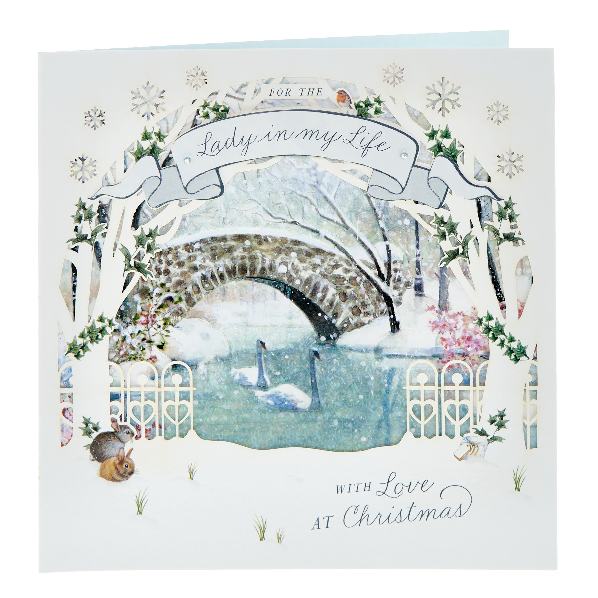 Exquisite Lady In My Life Christmas Card 