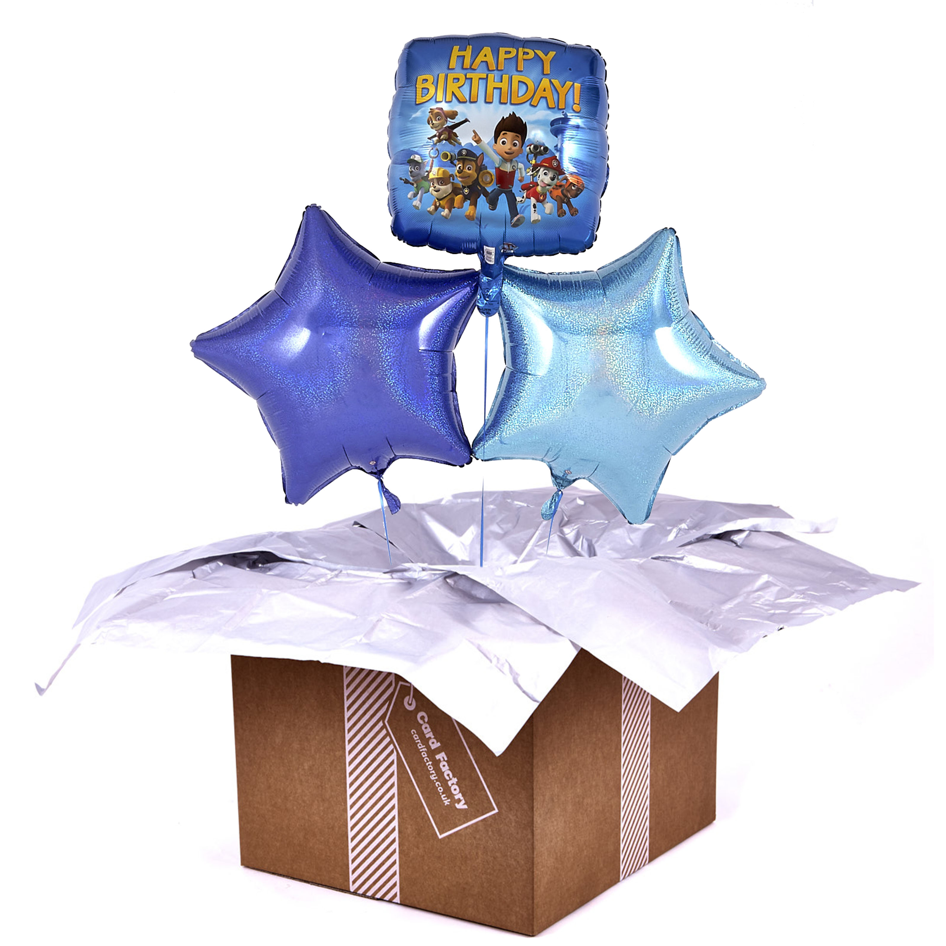 Paw Patrol Happy Birthday Blue Balloon Bouquet - DELIVERED INFLATED!