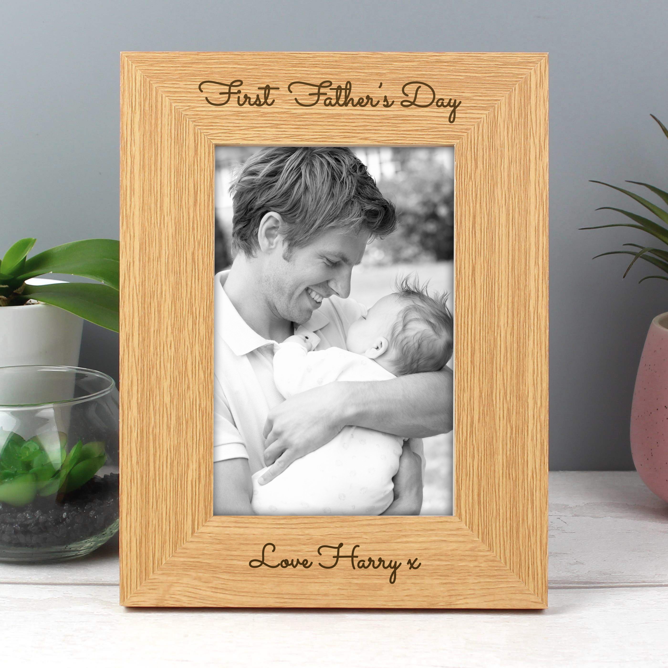 Personalised Any Message Wooden Photo Frame