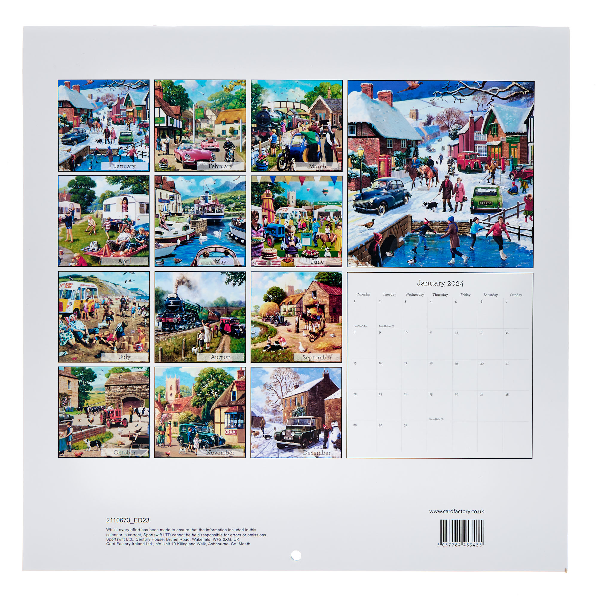Days Gone By 2024 Square Calendar