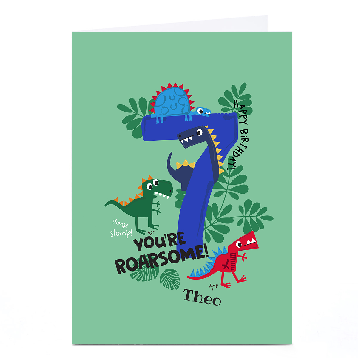 Personalised Rachel Griffin Birthday Card - 7, You're Roarsome!