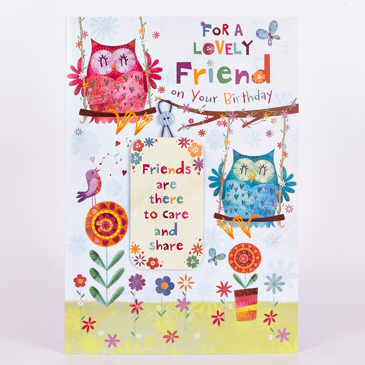 Signature Collection Birthday Card - Lovely Friend, Owls