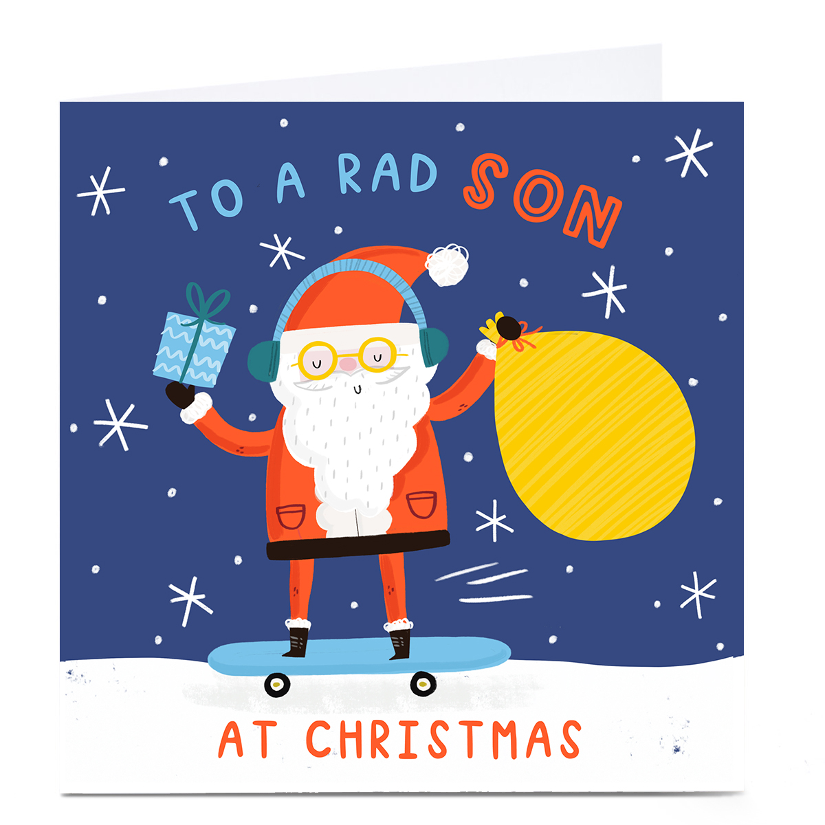 Personalised Jess Moorhouse Christmas Card - Rad Son