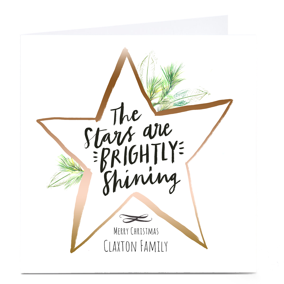 Personalised Emma Valenghi Christmas Card - Bright Star