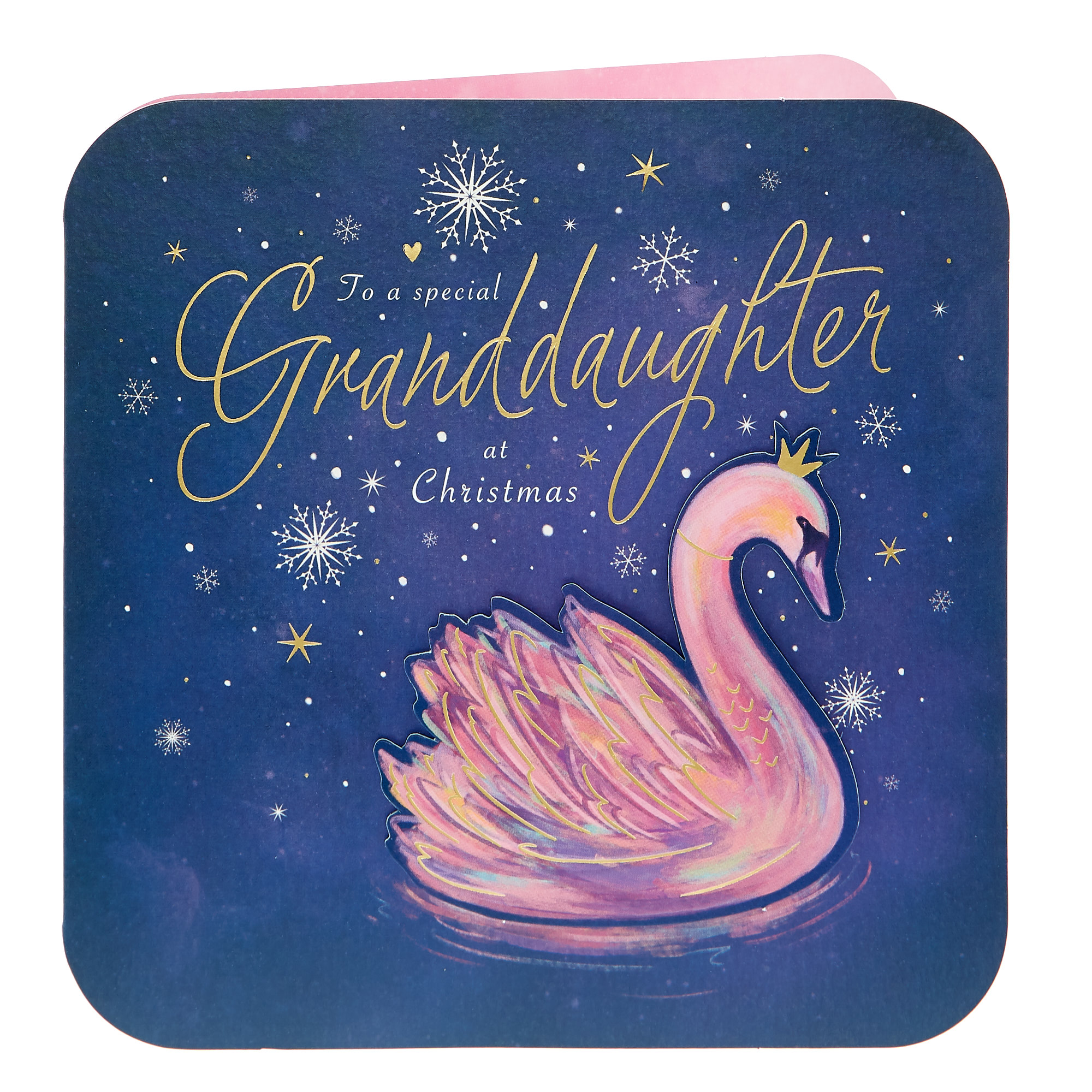 Boutique Christmas Card - Granddaughter Swan