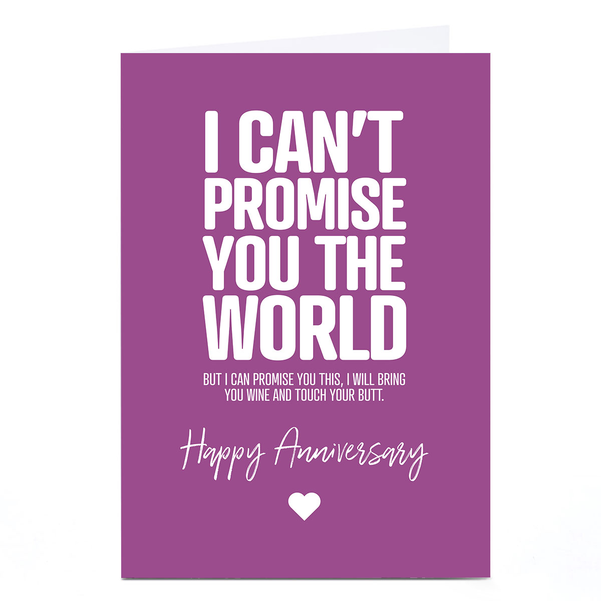 Personalised Punk Cards Anniversary Card - I Can't Promise