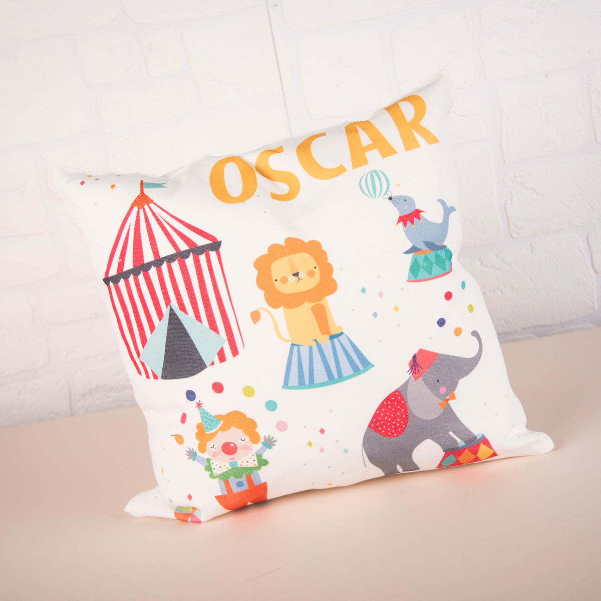 Personalised Circus Cushion