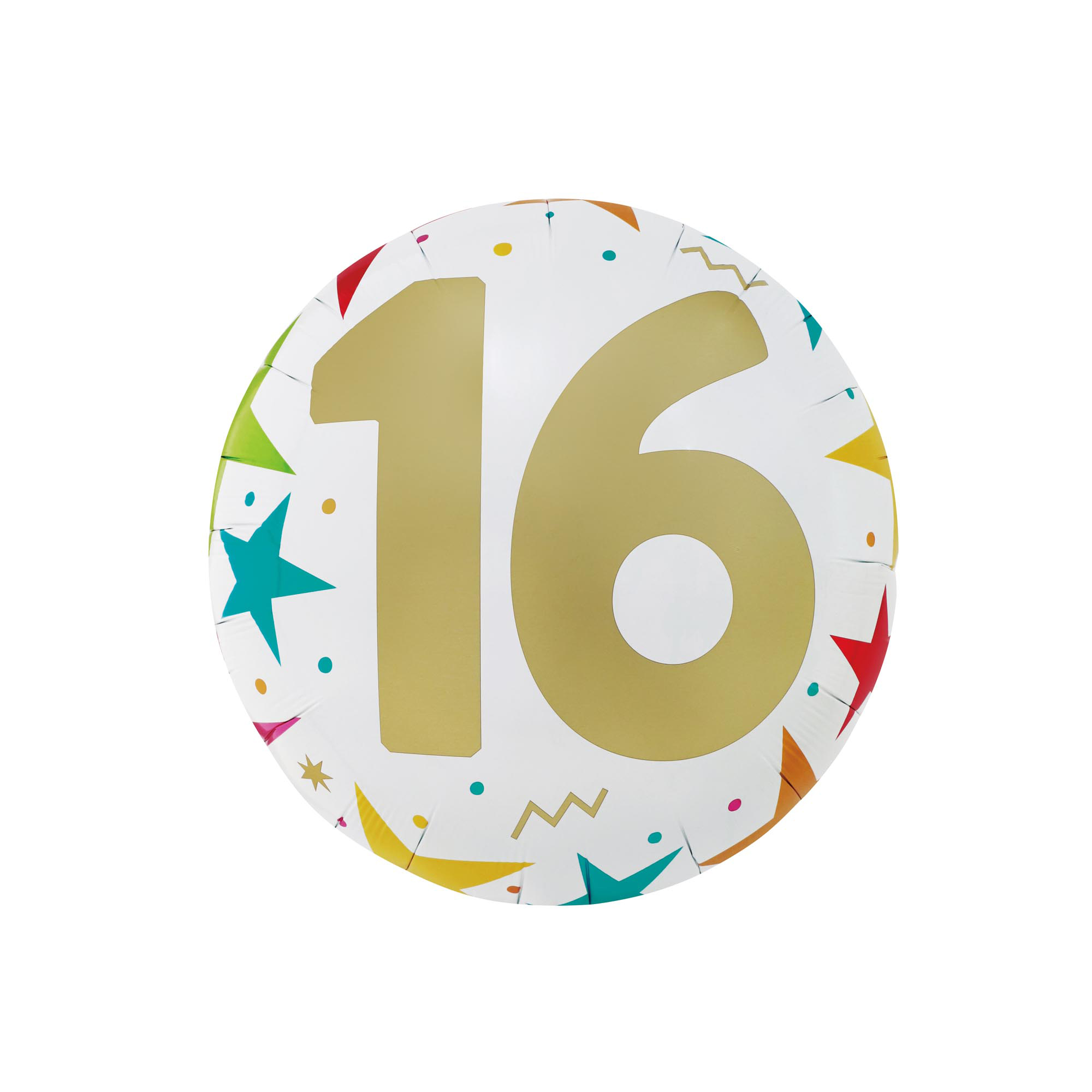 Starry 16th Birthday 31-Inch Foil Helium Balloon