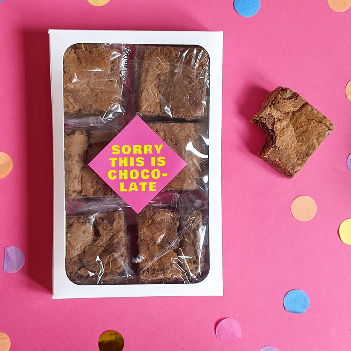 Personalised Birthday Gooey Brownies Gift Box
