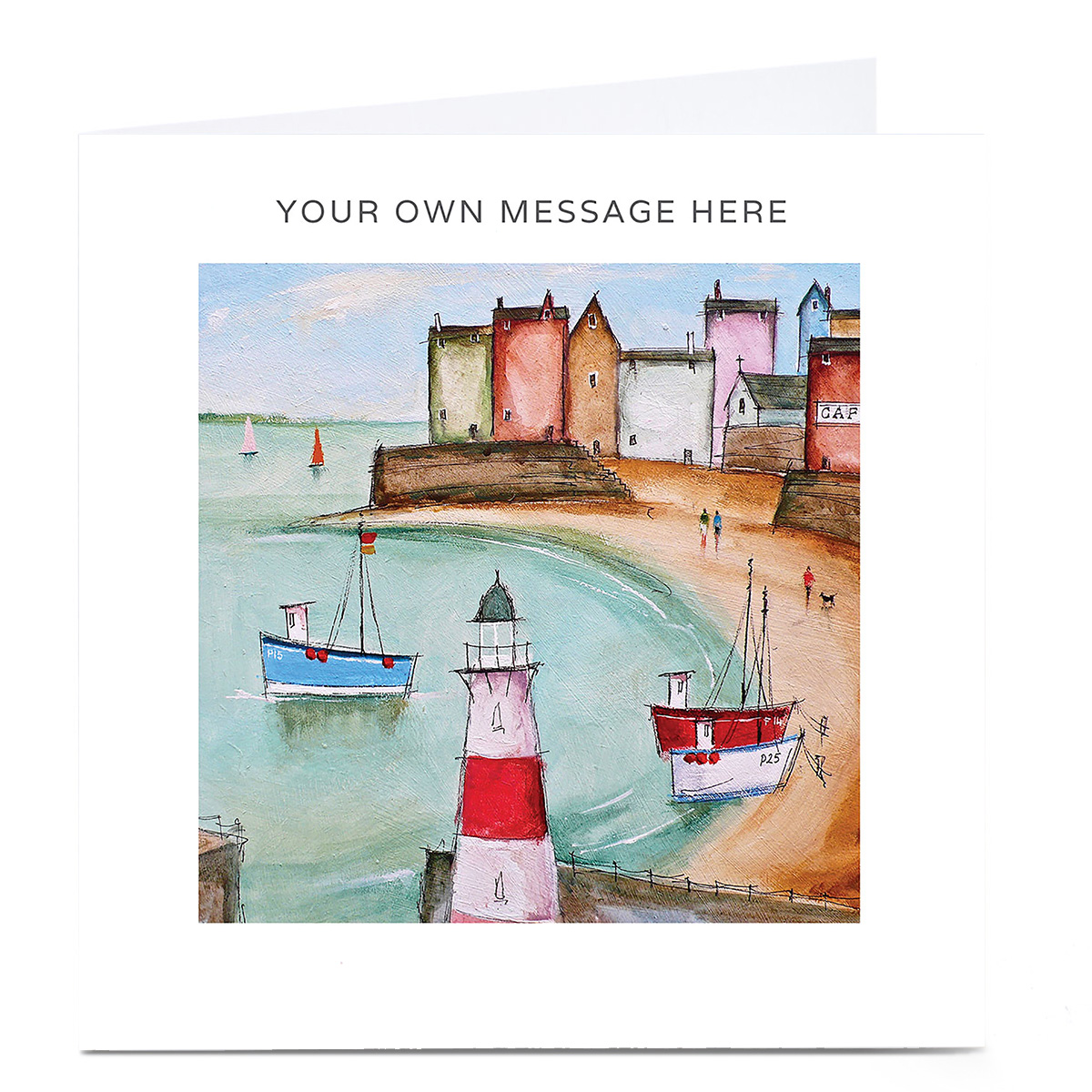 Personalised Card - Boats By The Sea