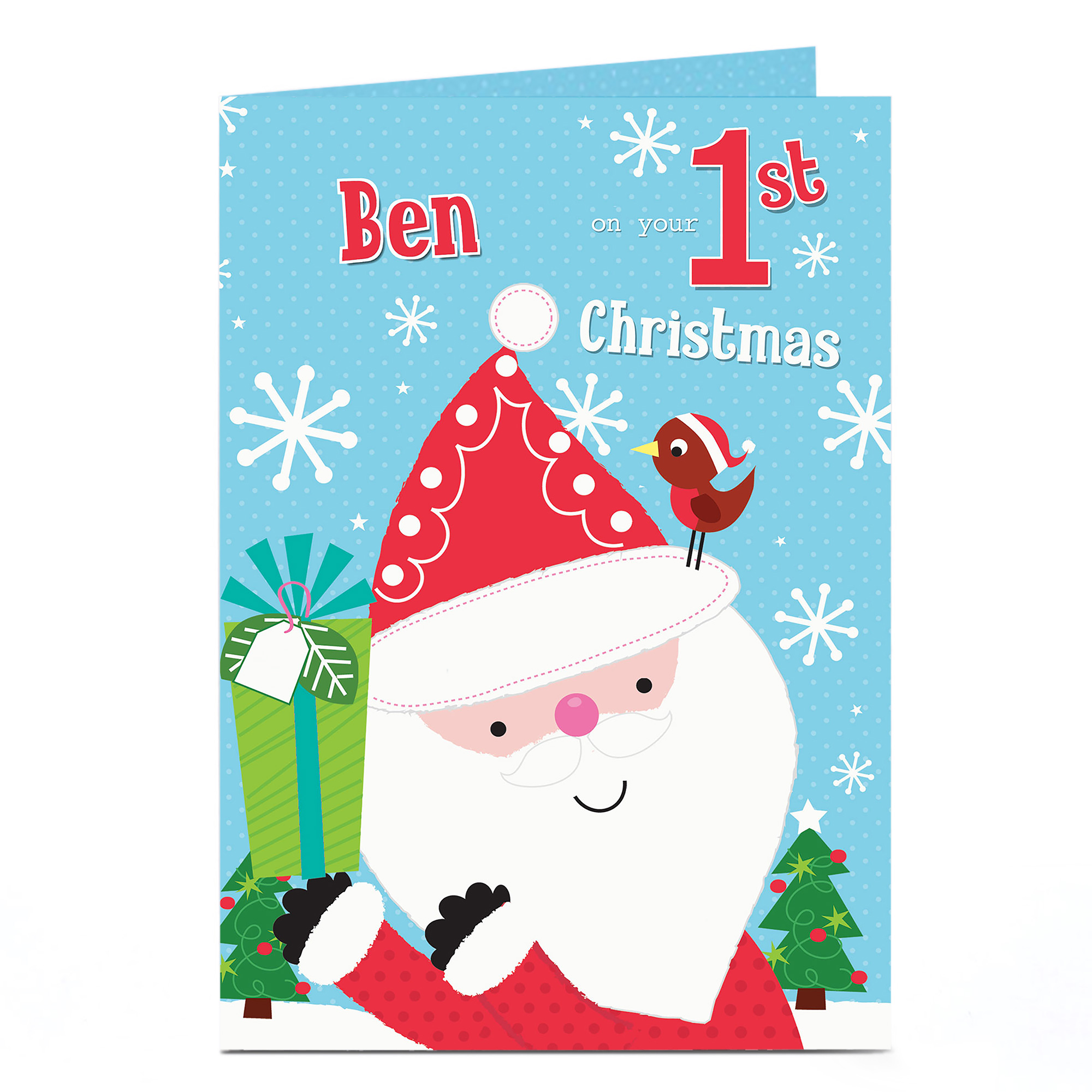 Personalised Christmas Card - Santa 1st Christmas