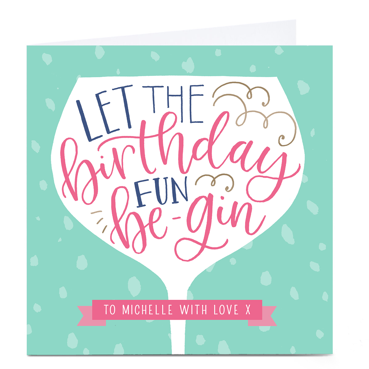 Personalised Nikki Whiston Birthday Card - Gin