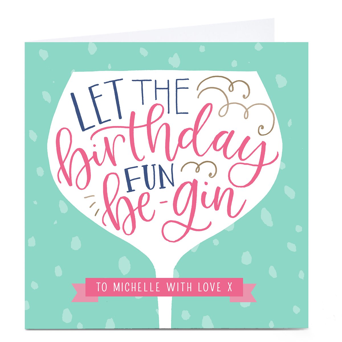 Personalised Nikki Whiston Birthday Card - Gin