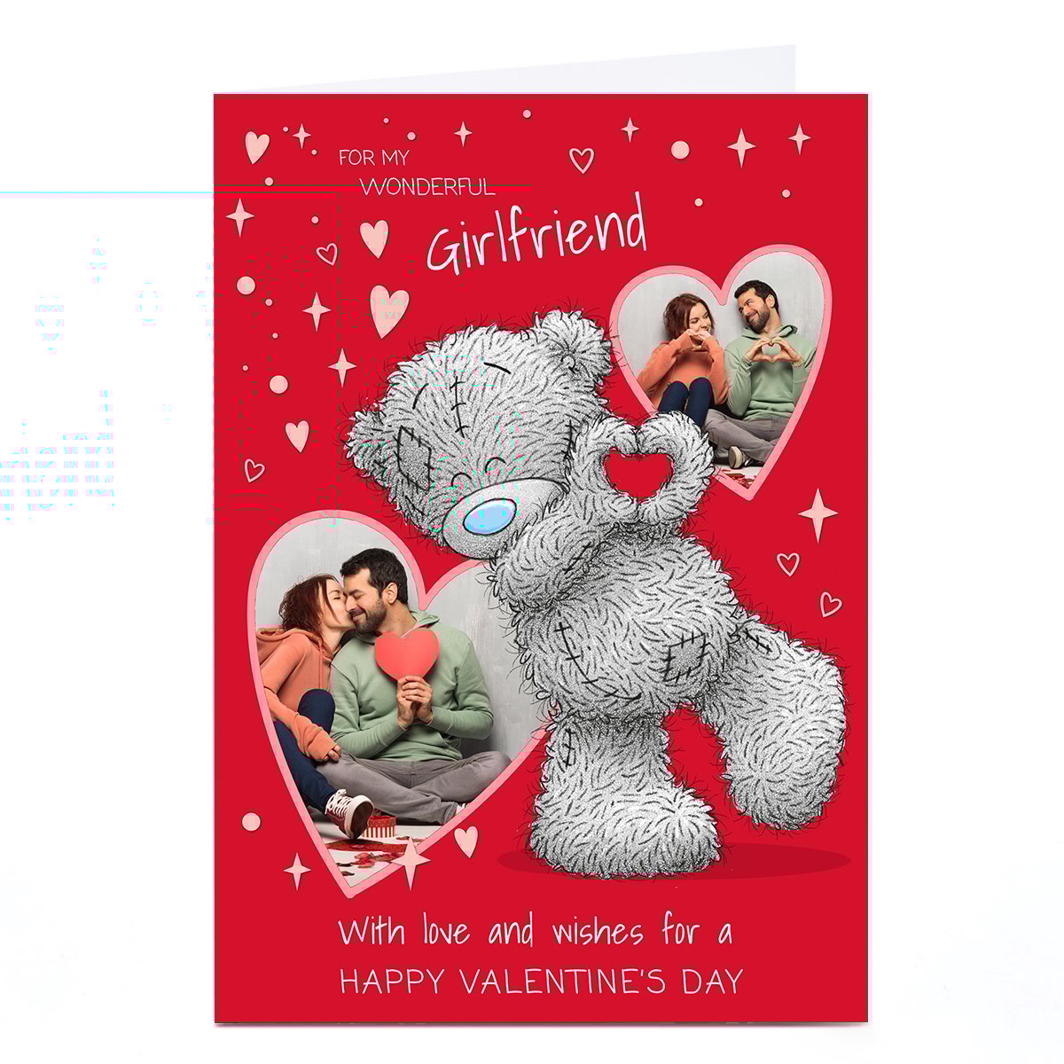 Personalised Tatty Teddy Valentine's Day Card - Wonderful Girlfriend