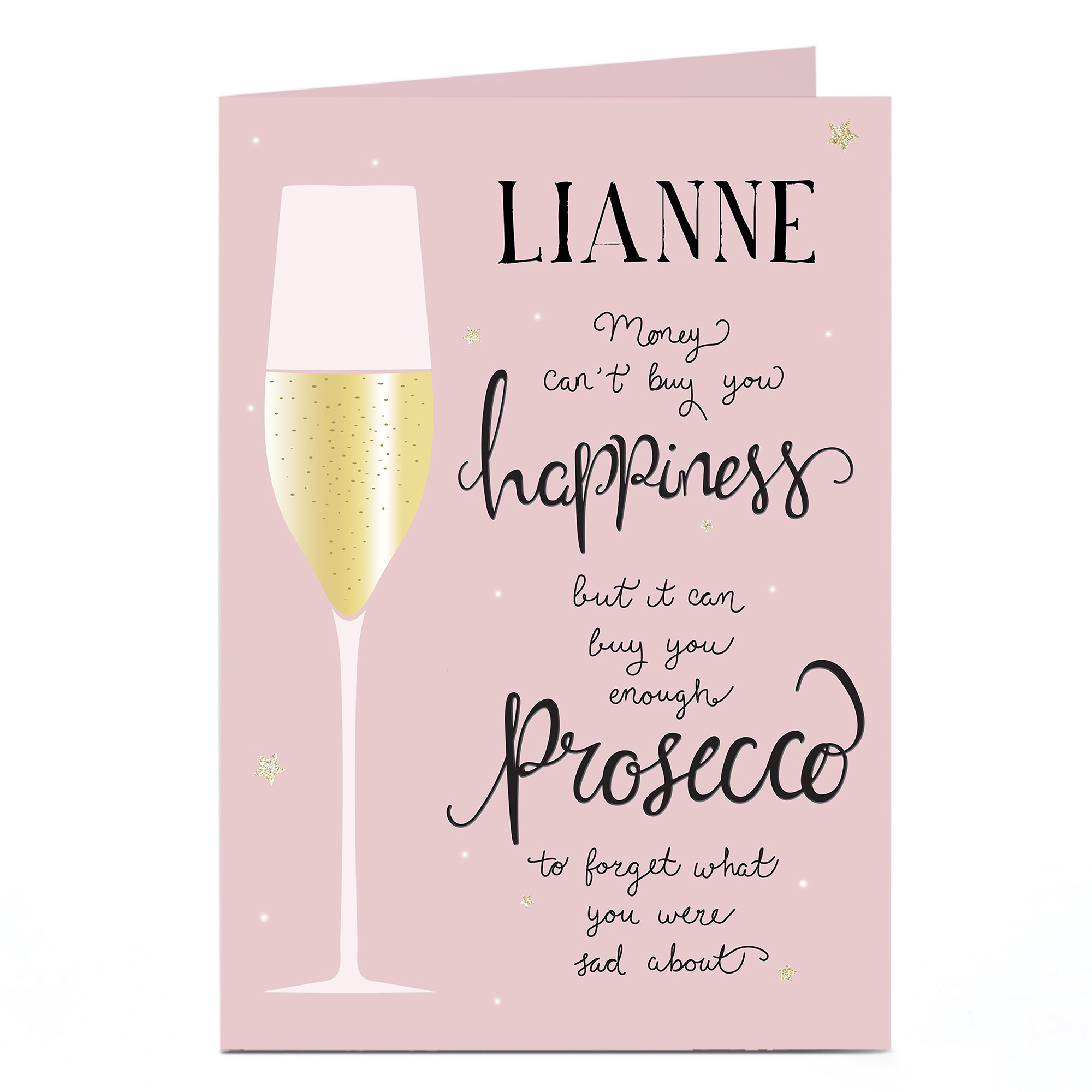 Personalised Birthday Card - Prosecco Happiness