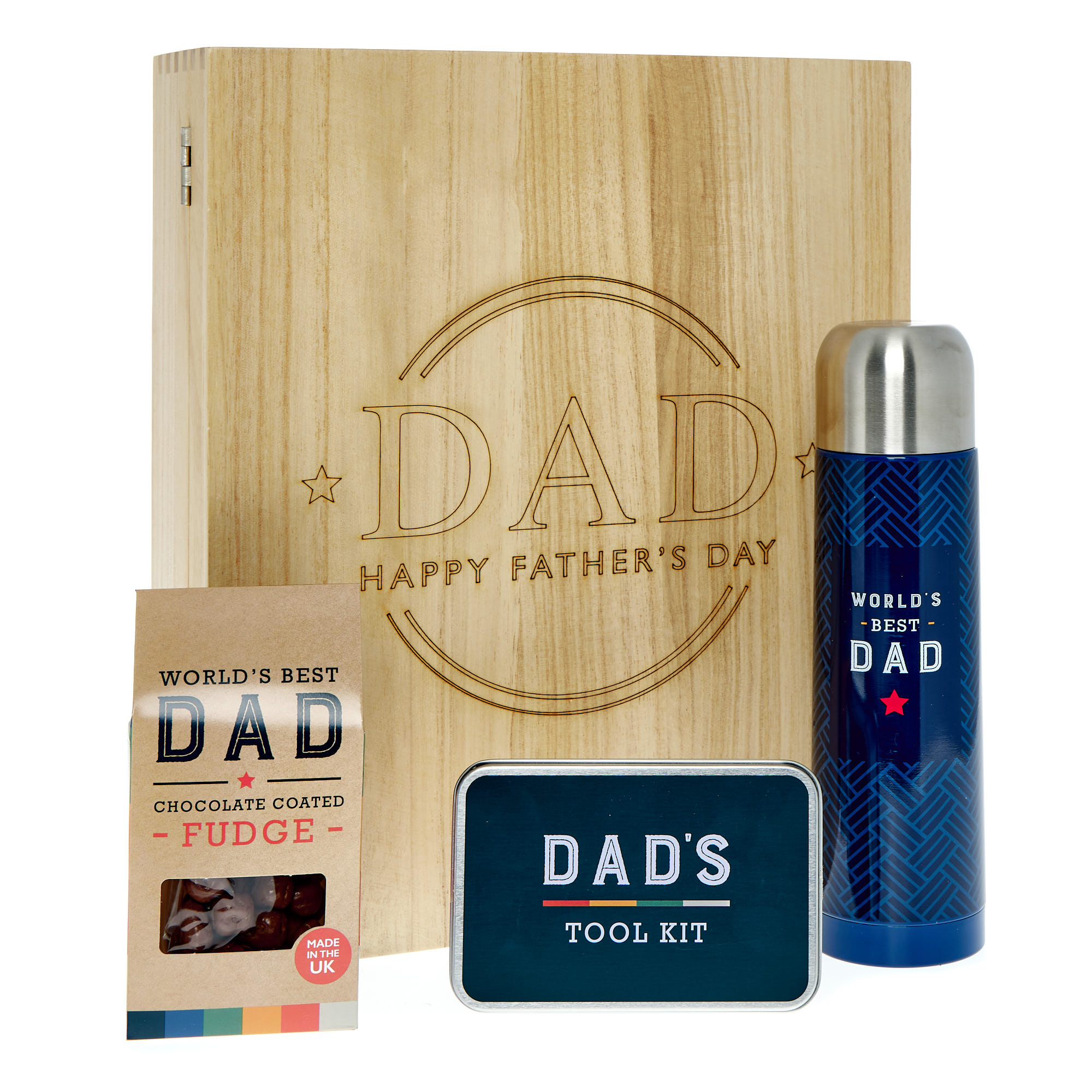 Dad Father's Day Tool Kit Gift Set With Wooden Box