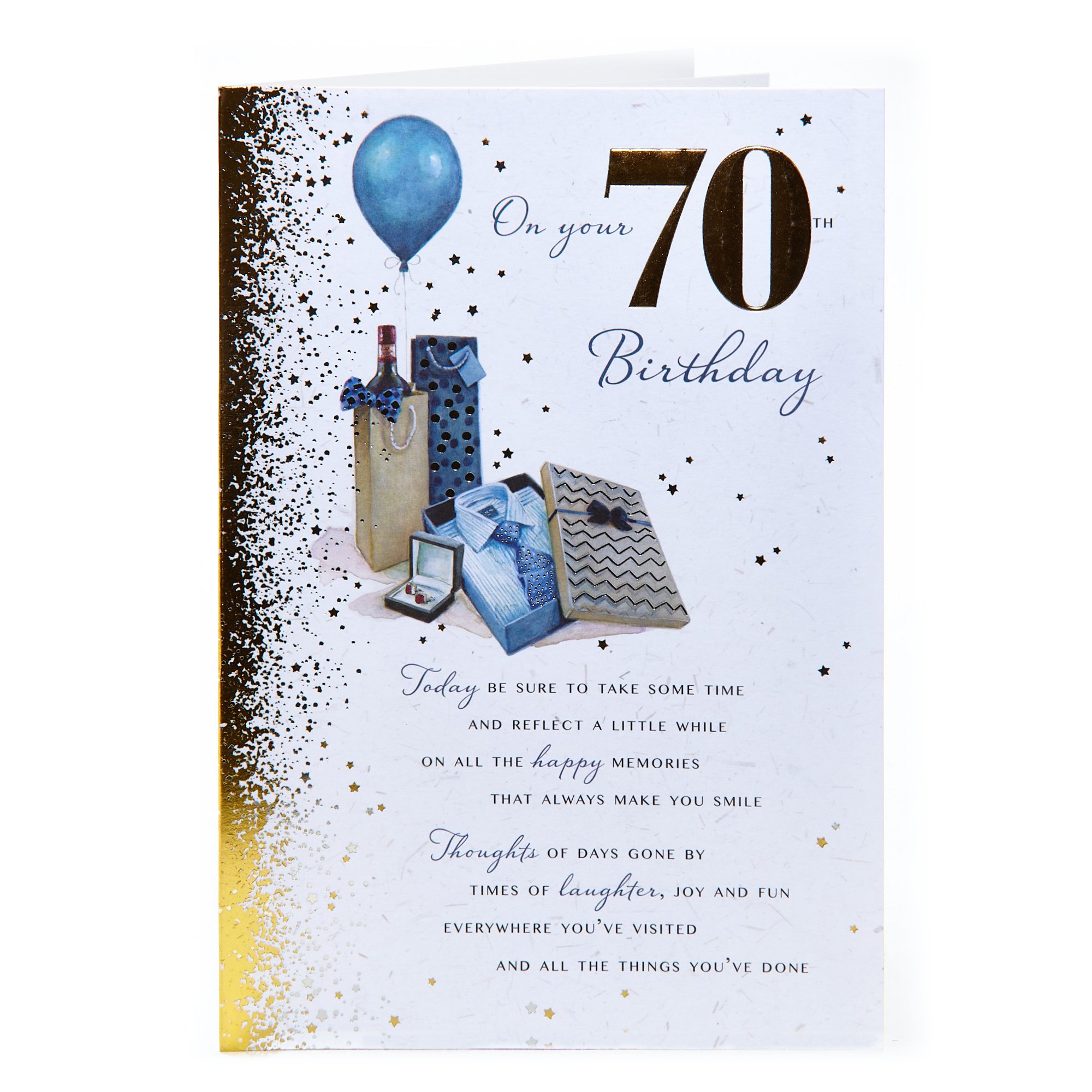 70th Birthday Card - Happy Memories