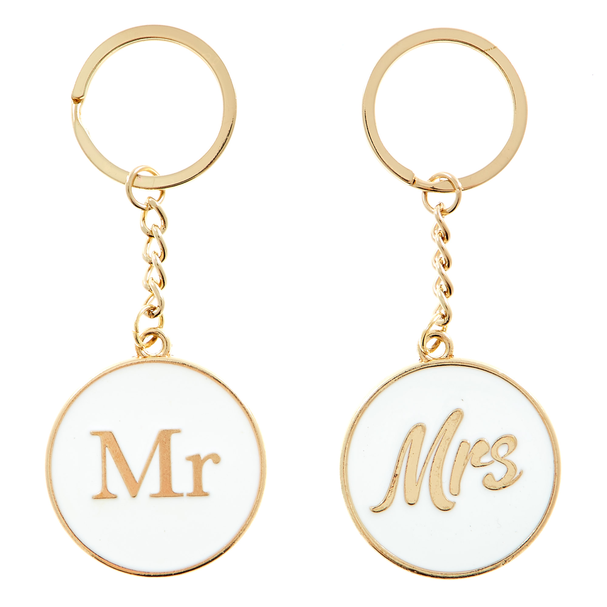 Two Hearts Mr Mrs Keyring