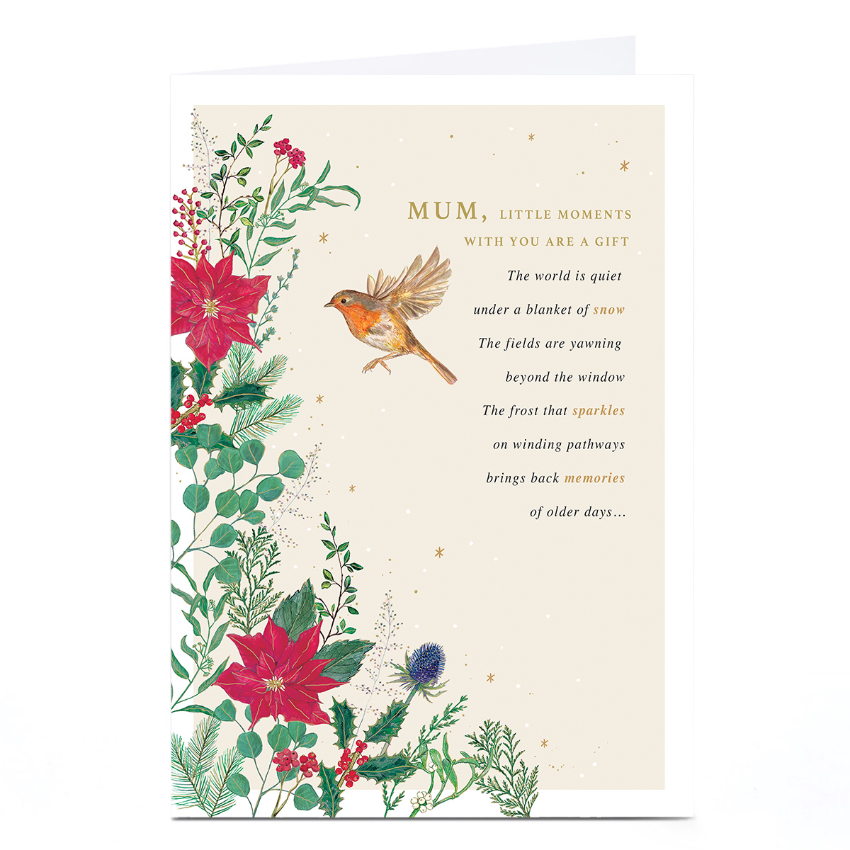 Christmas Card - Mum Little Moments With You Are A Gift