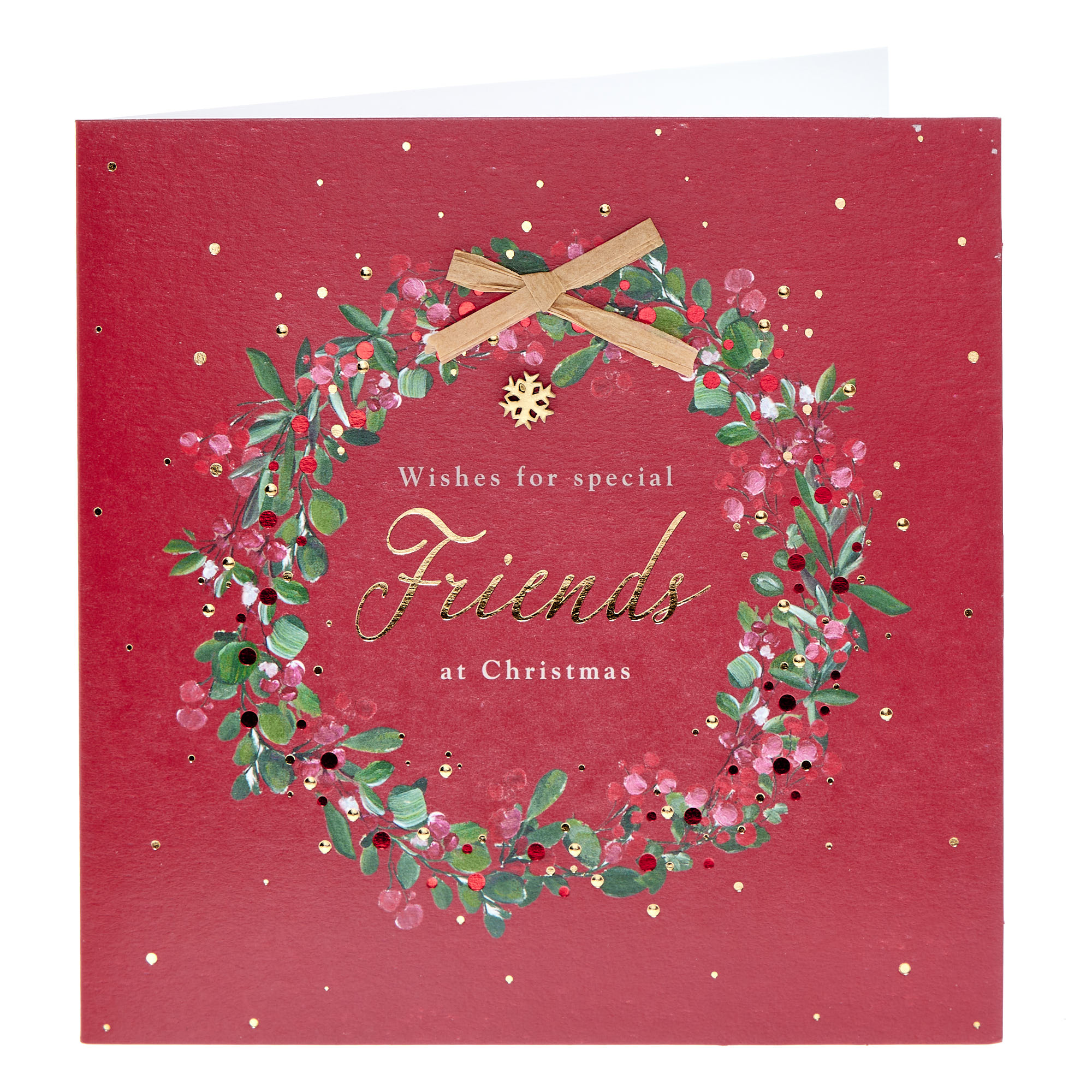 Special Friends Wreath Christmas Card
