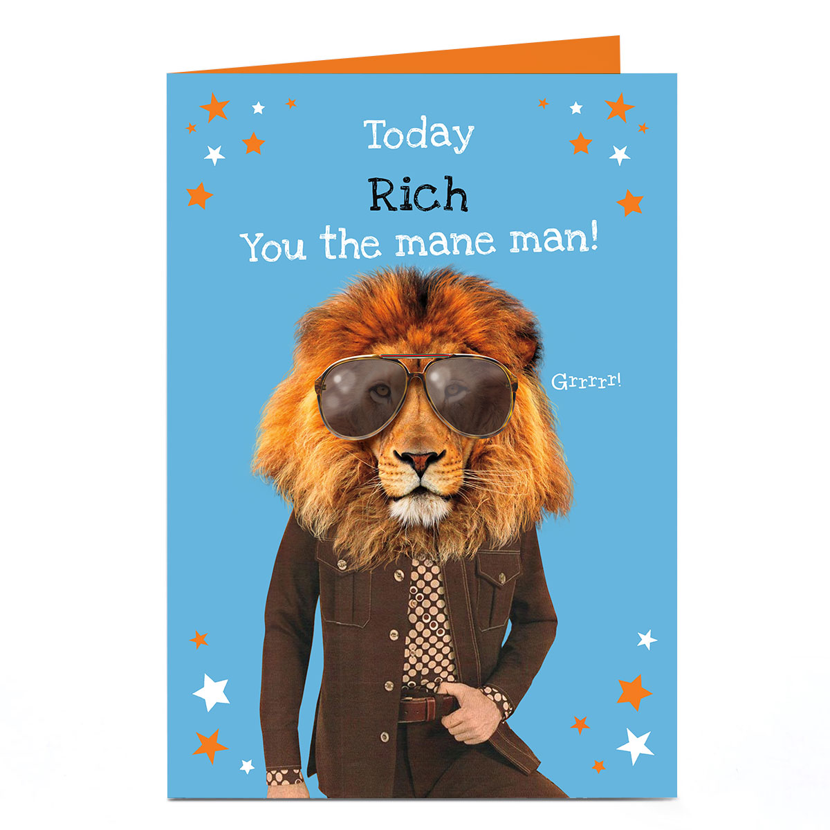 Personalised Heritage Wild Birthday Card - Mane Man!