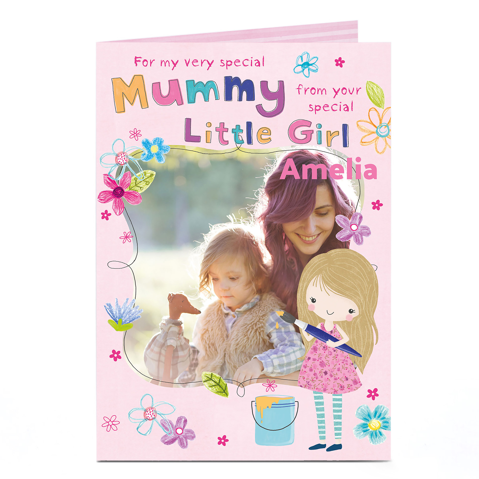 Photo Upload Mother's Day Card - Special Little Girl