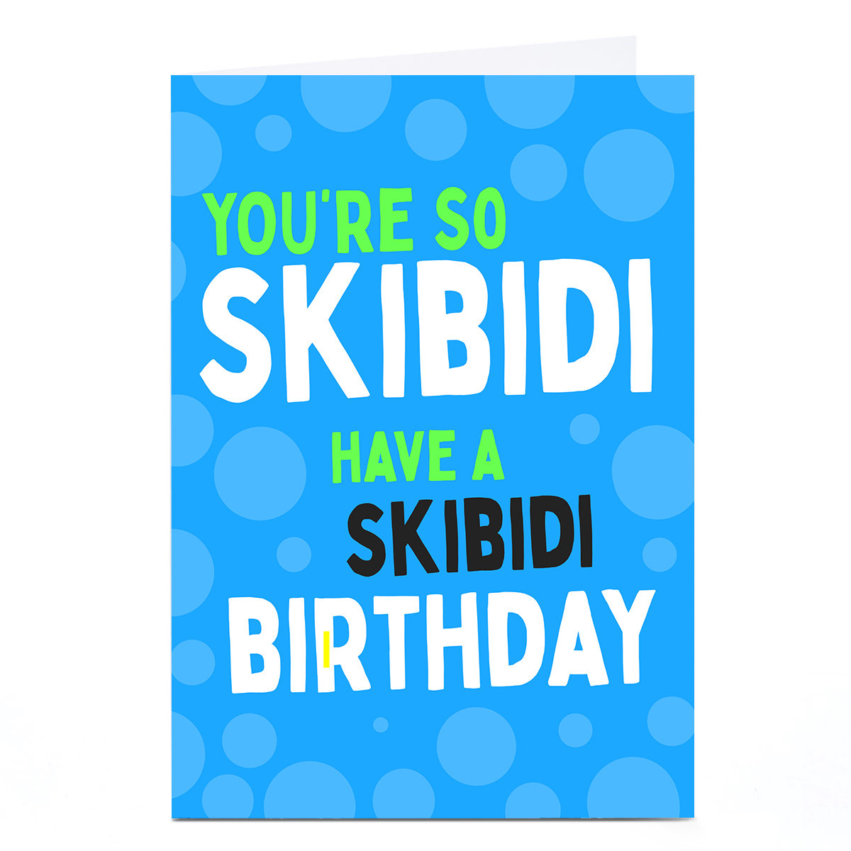 Personalised Birthday Card - Skibidi