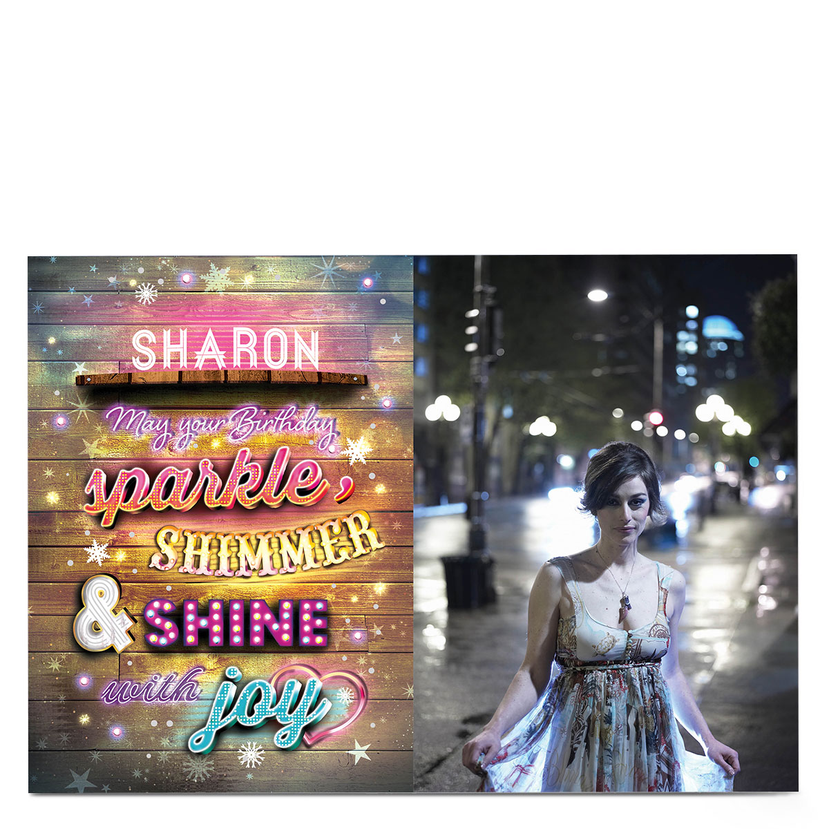 Photo Birthday Card - Sparkle, Shimmer & Shine