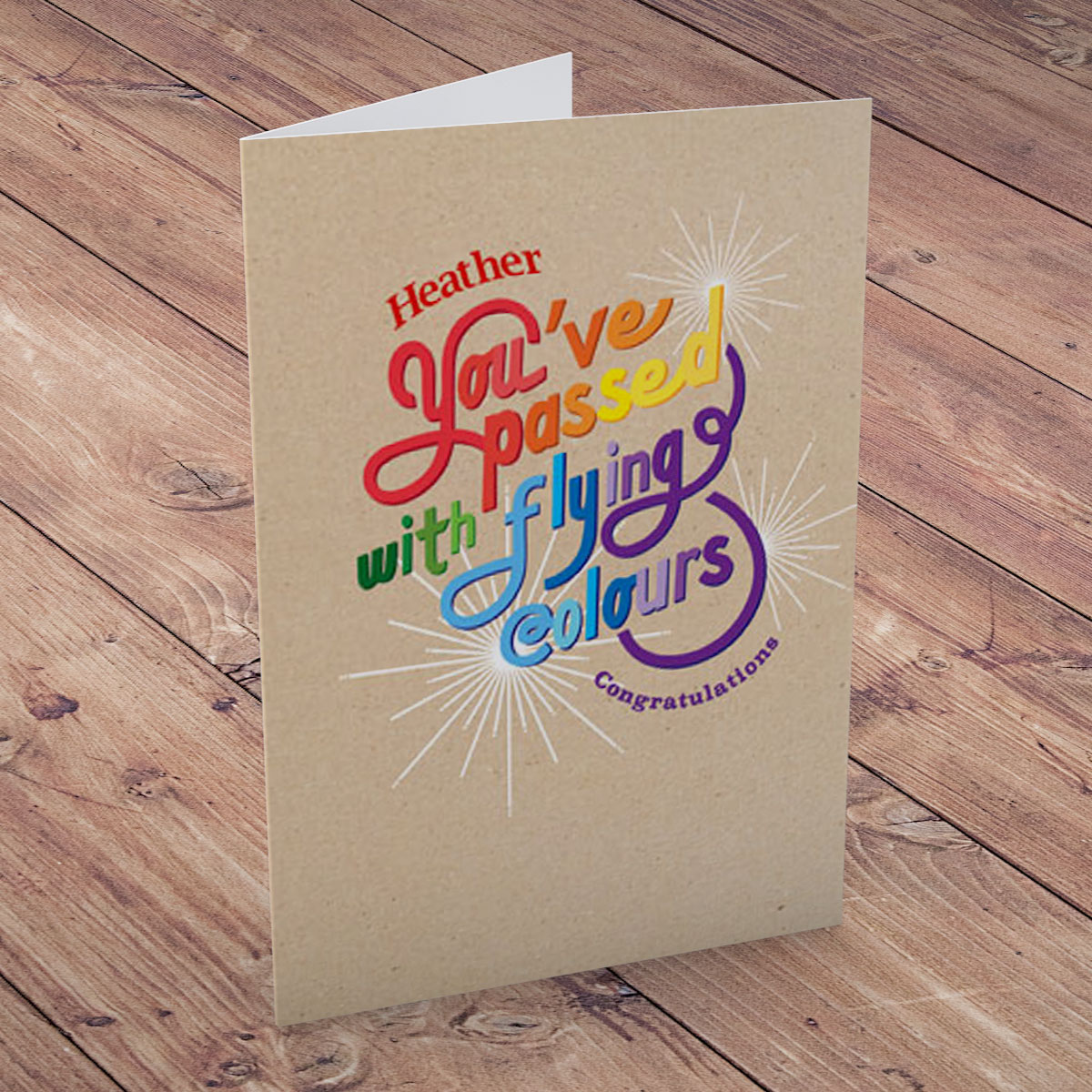 Personalised Congratulations Card - Flying Colours