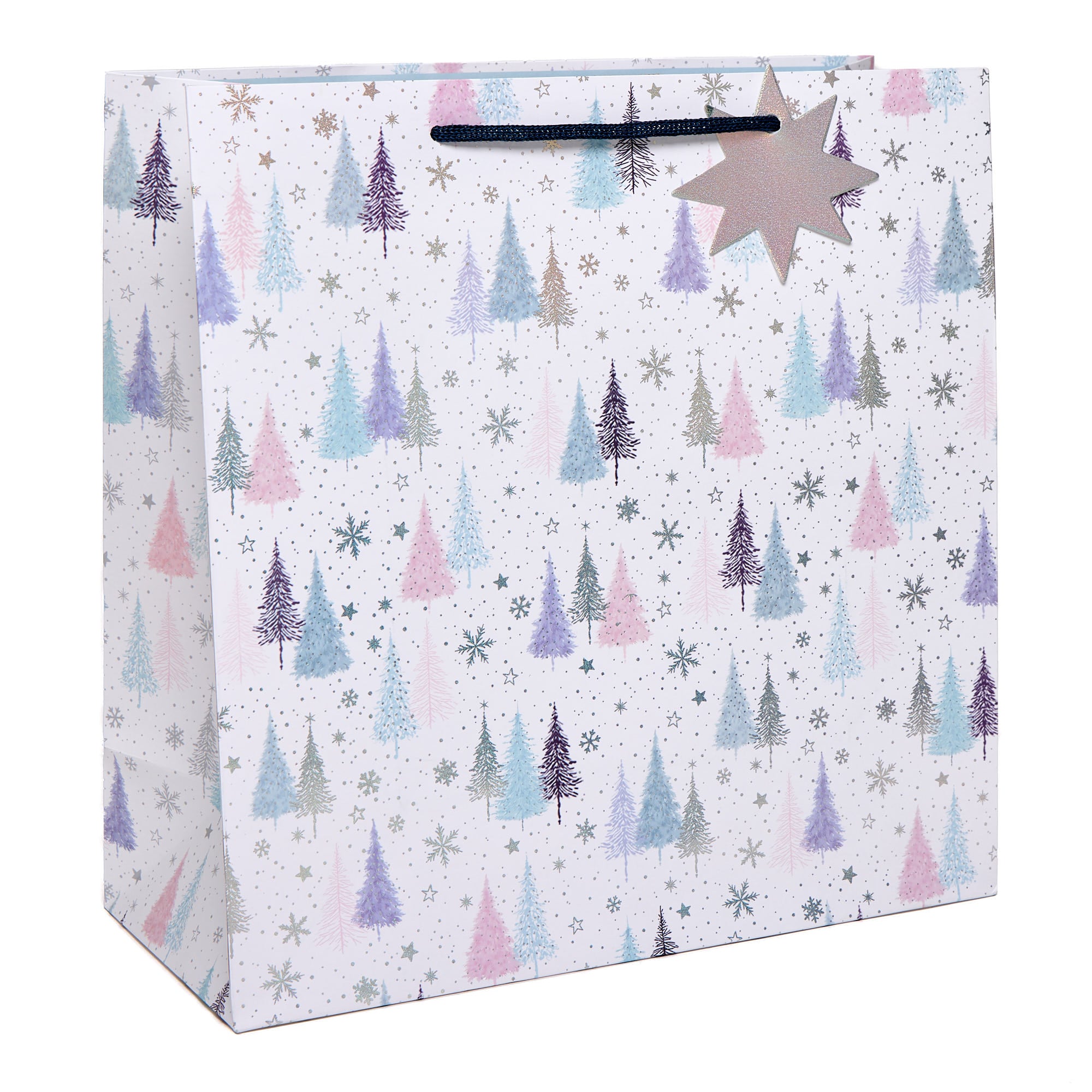 Frosted Magic Large Square Christmas Gift Bag