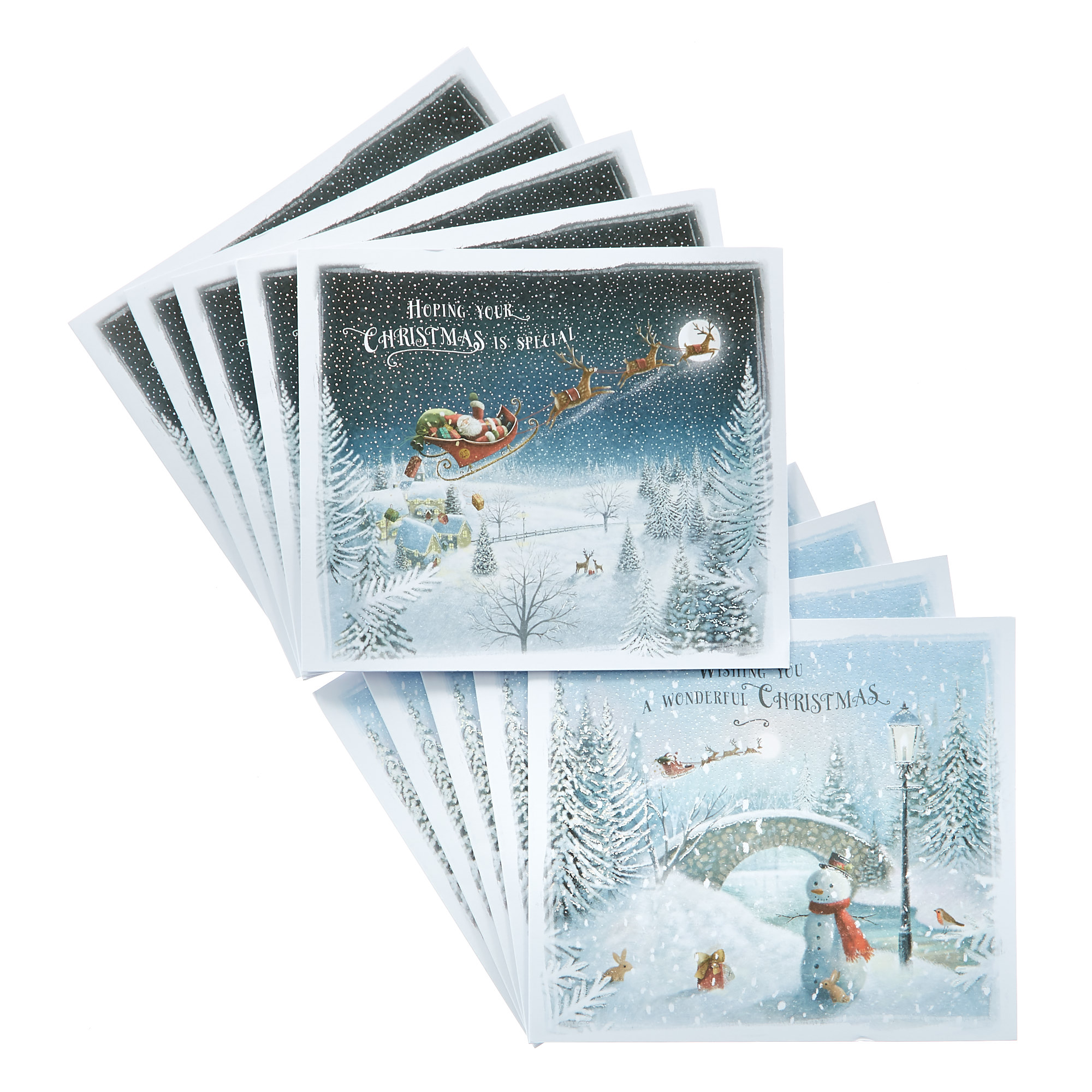 Box of 12 Deluxe Night's Sky Charity Christmas Cards - 2 Designs 