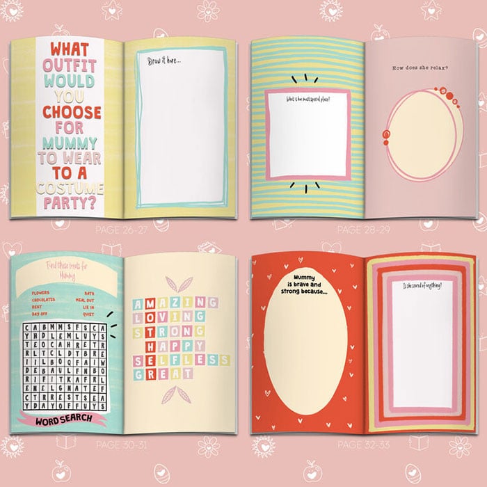 Fill in Your Words for Mummy from the kids A5 Personalised Book