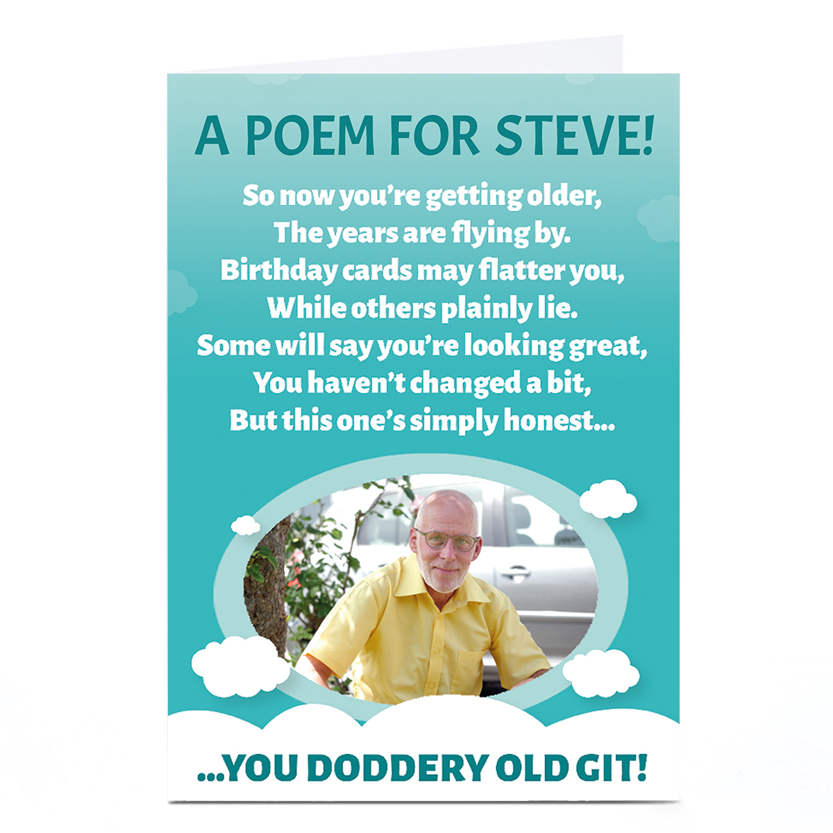 Photo Birthday Card - Old Git Poem