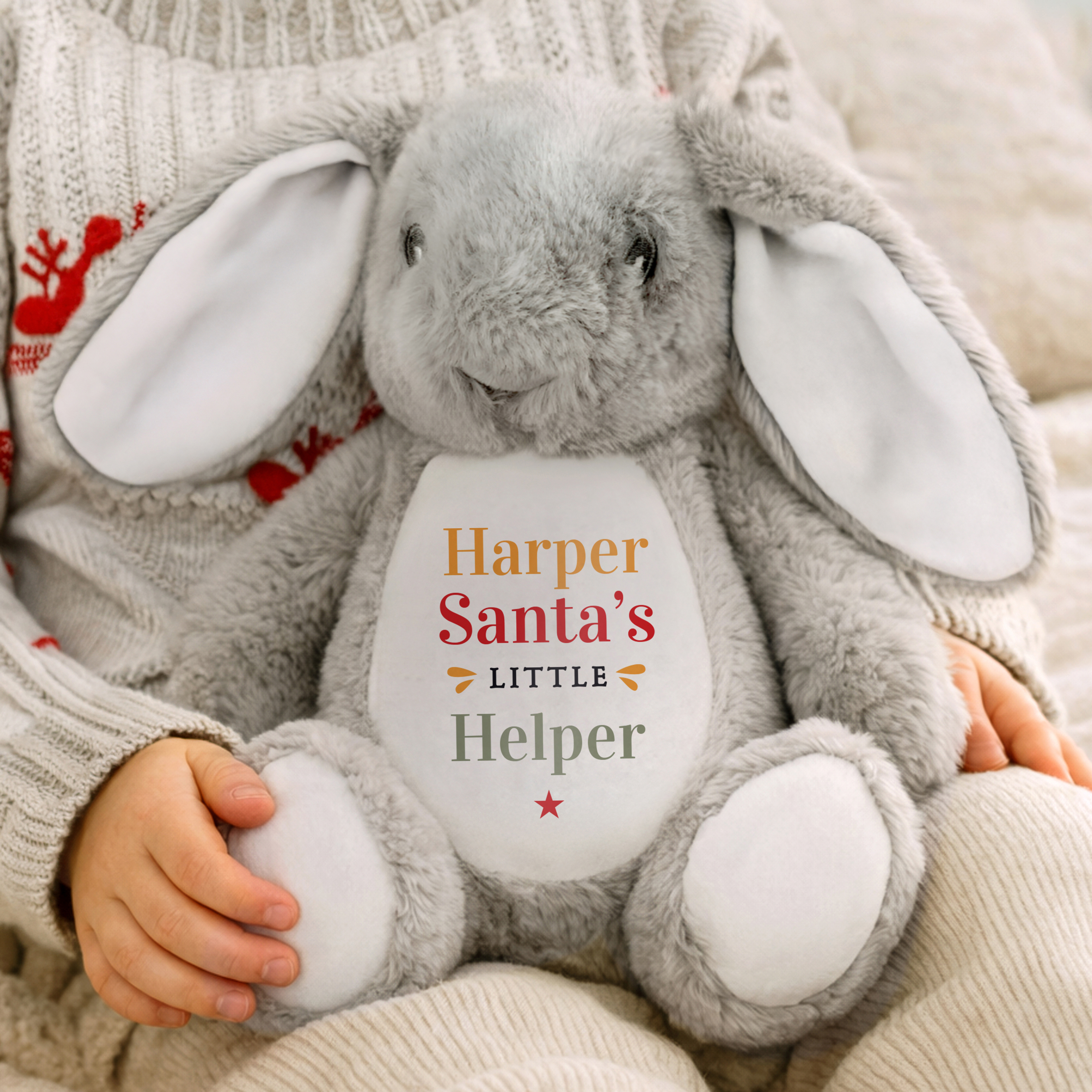 Personalised Santa's Little Helper Bunny