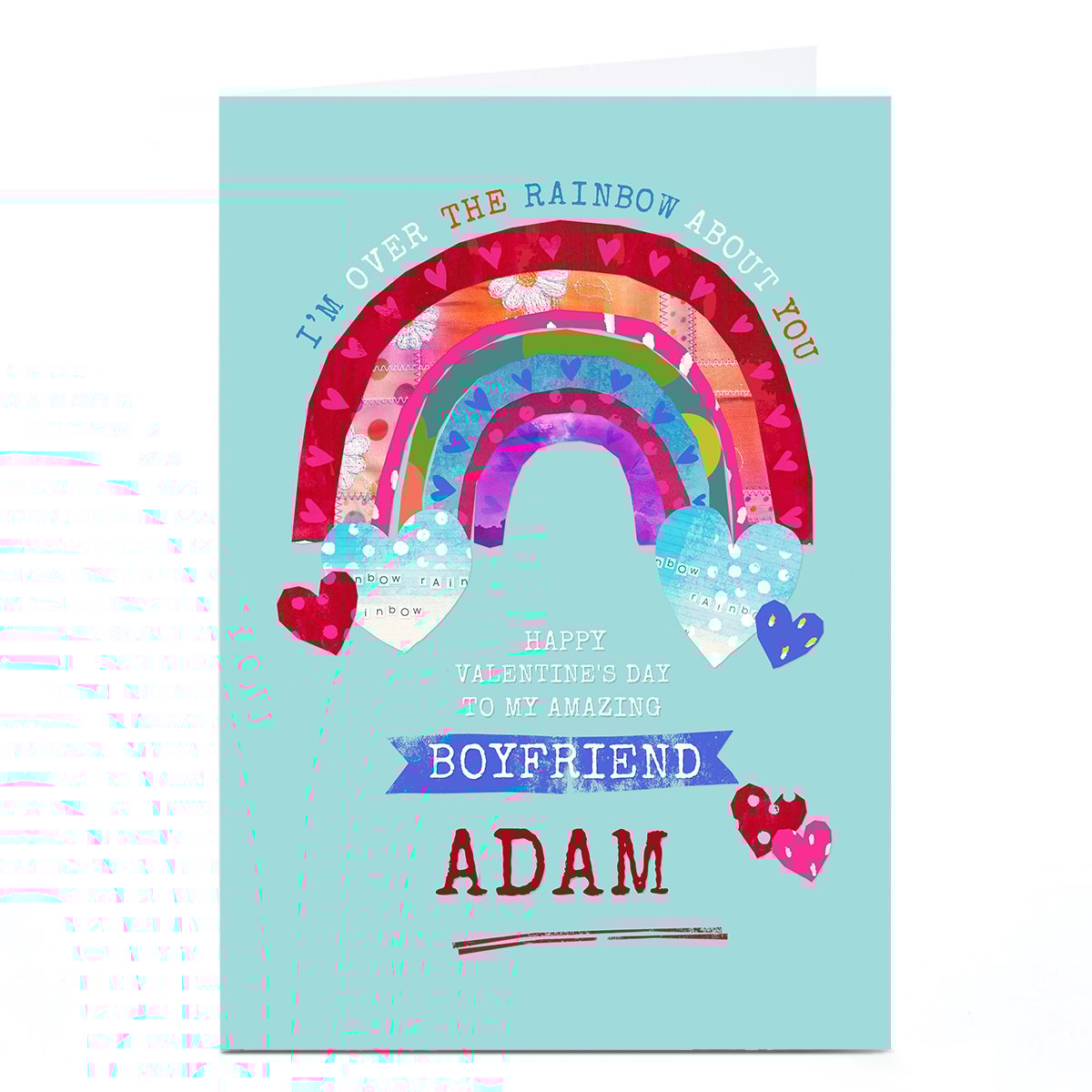 Personalised Kerry Spurling Valentine's Day Card - Rainbow Boyfriend