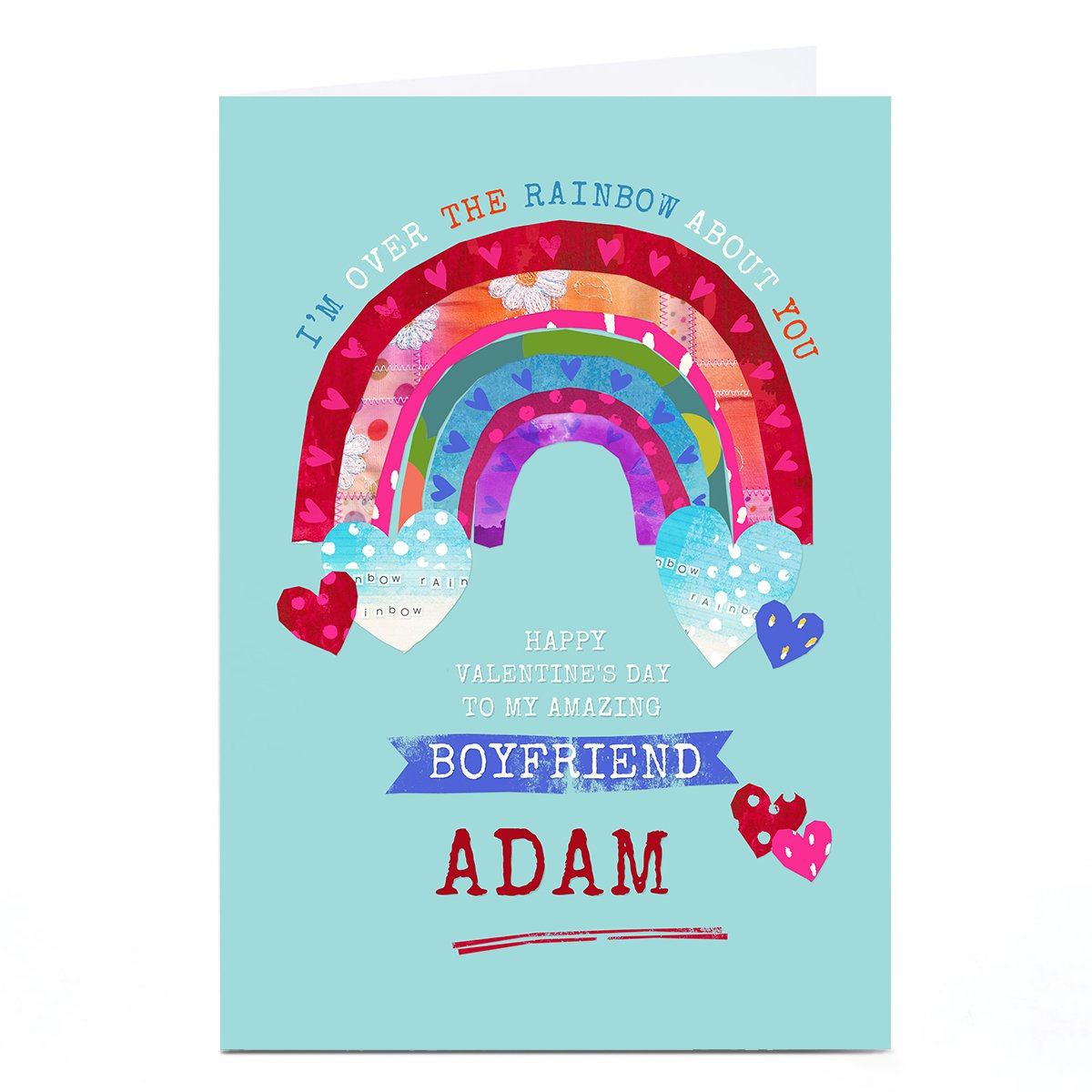 Personalised Kerry Spurling Valentine's Day Card - Rainbow Boyfriend