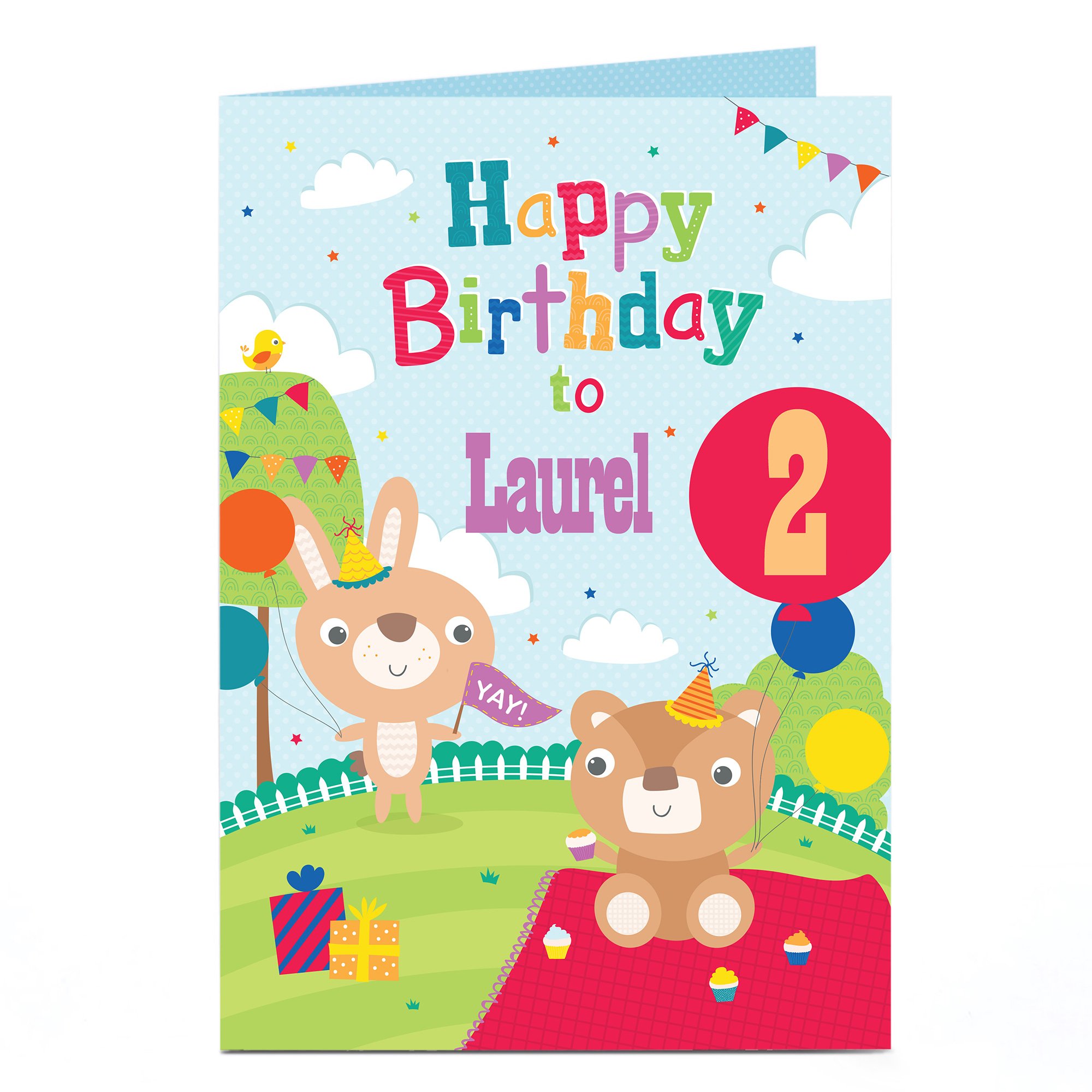 Personalised Any Age Birthday Card - Teddy Bear's Picnic Any Name