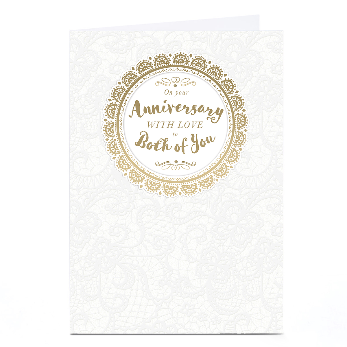 Personalised Anniversary Card - Gold With Love To You Both