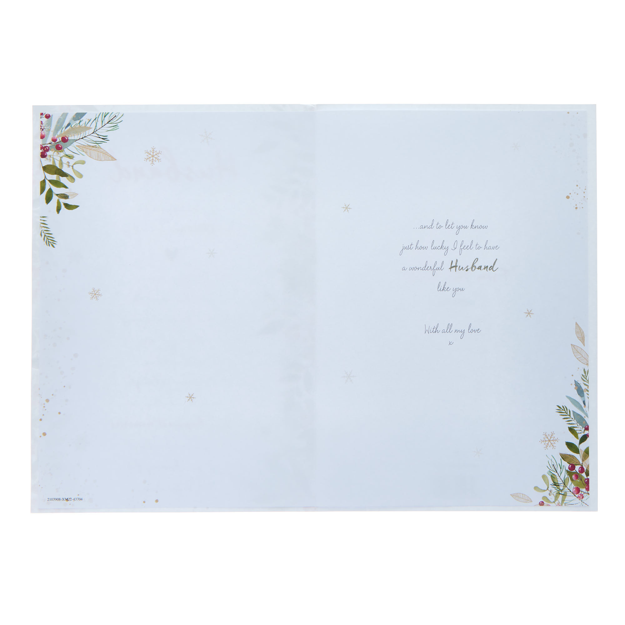 Husband Seasonal Foliage Christmas Card