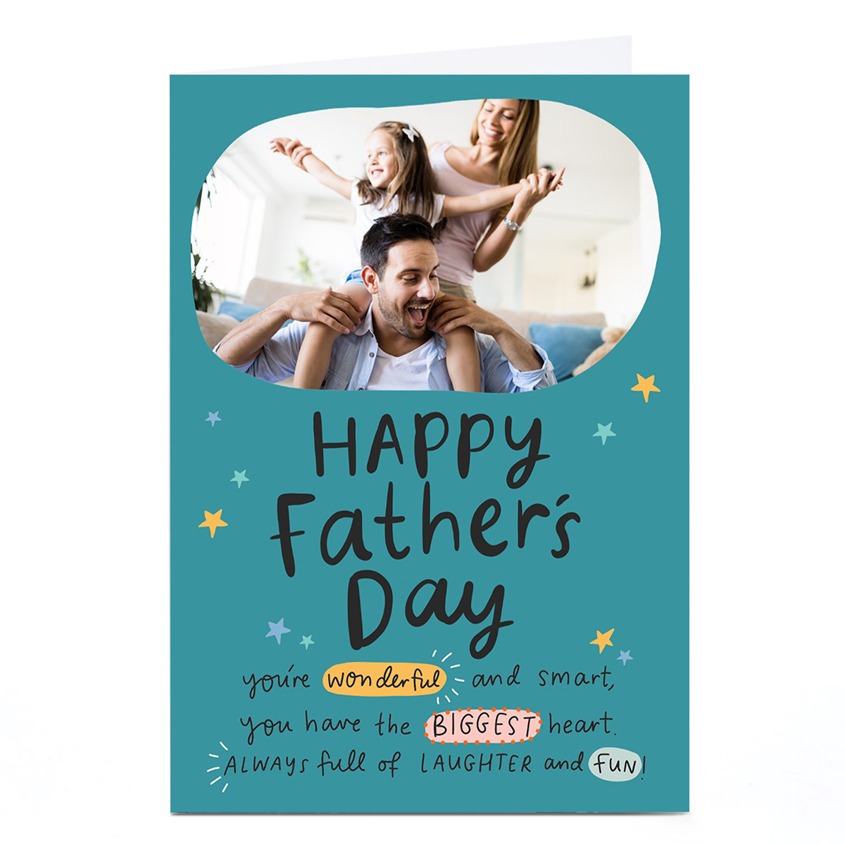 Photo Father's Day Card - Wonderful Smart Biggest Heart