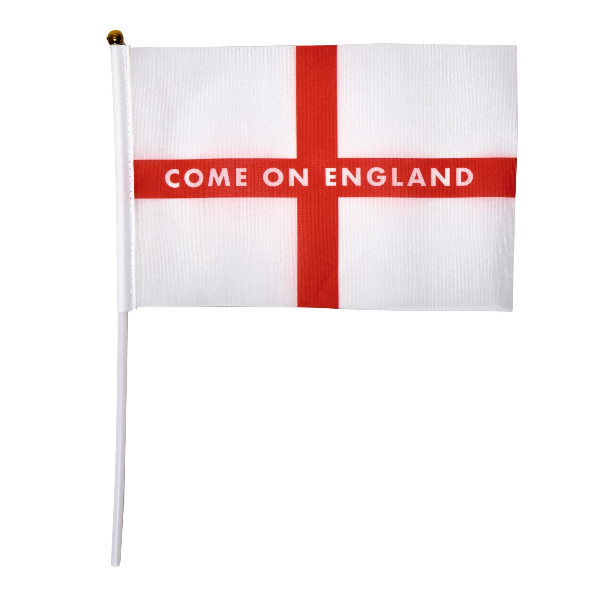 Come on England Small Waving Flags - Pack of 6