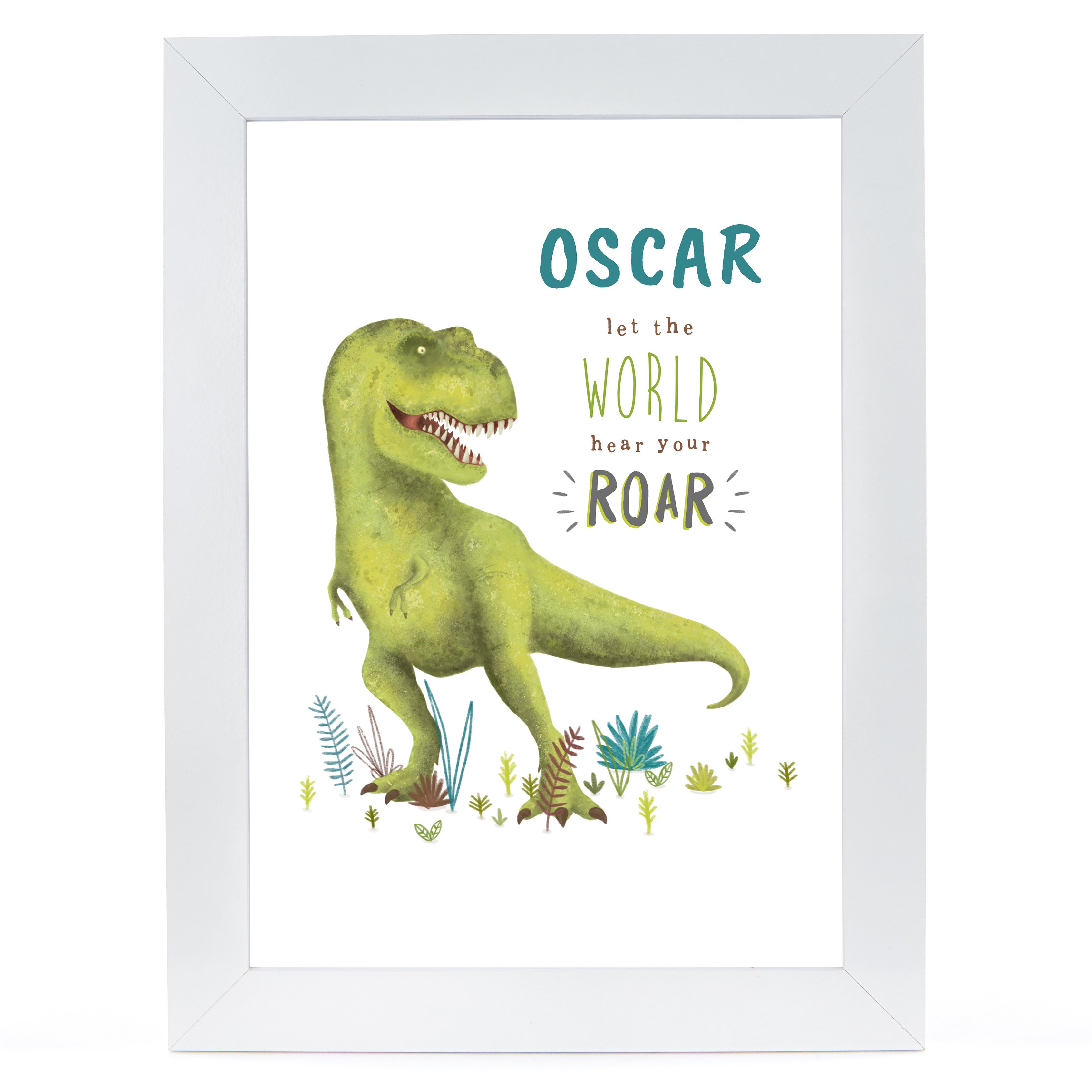 Personalised Dinosaur Print - Let The World Hear Your Roar