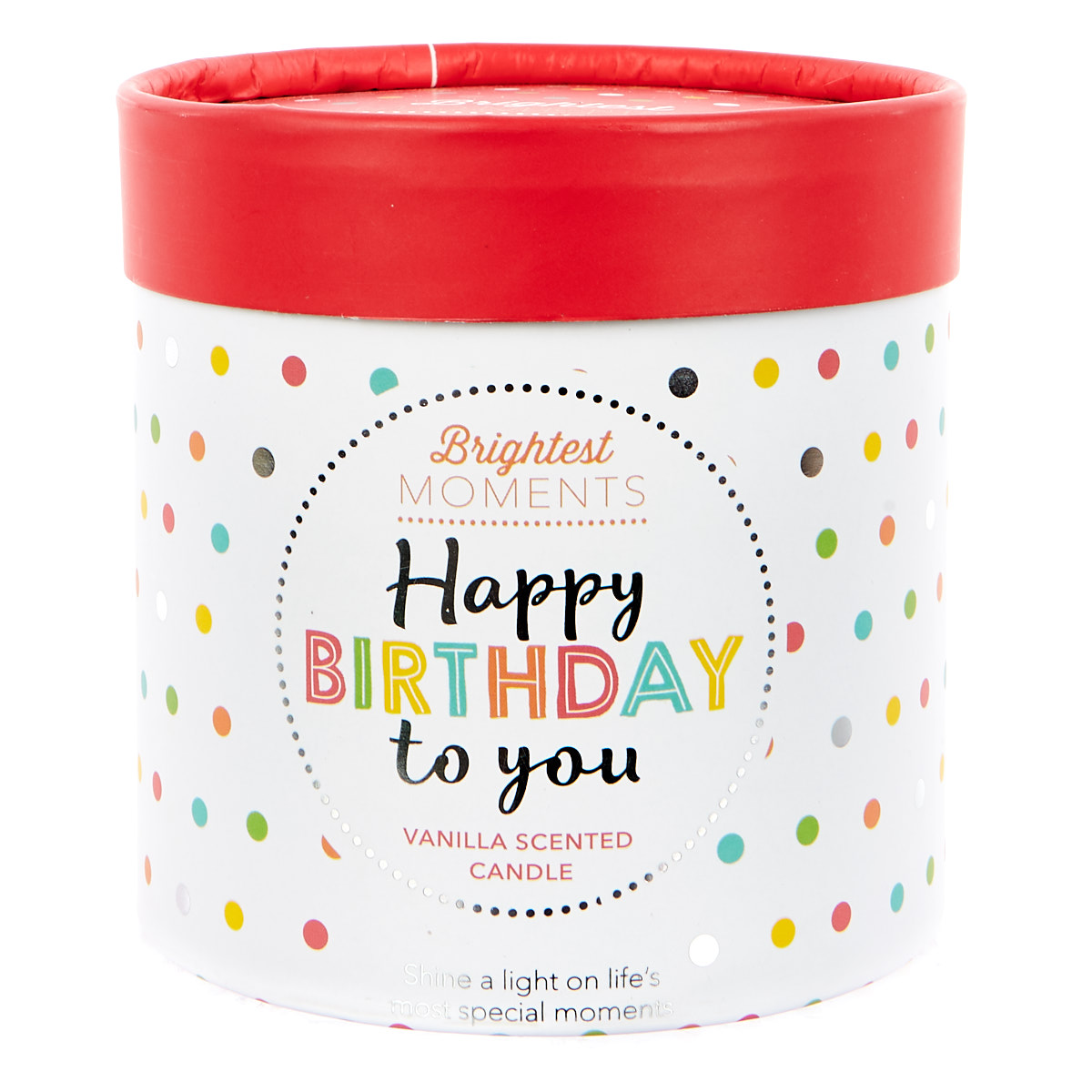 Brightest Moments Vanilla Scented Celebration candle - Happy Birthday 