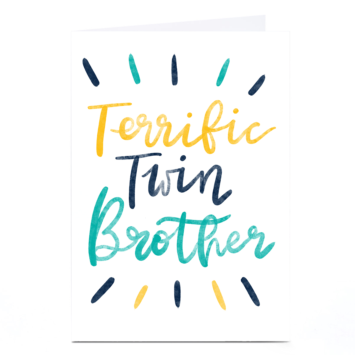 Personalised Emma Vallenghi Card - Terrific Twin Brother