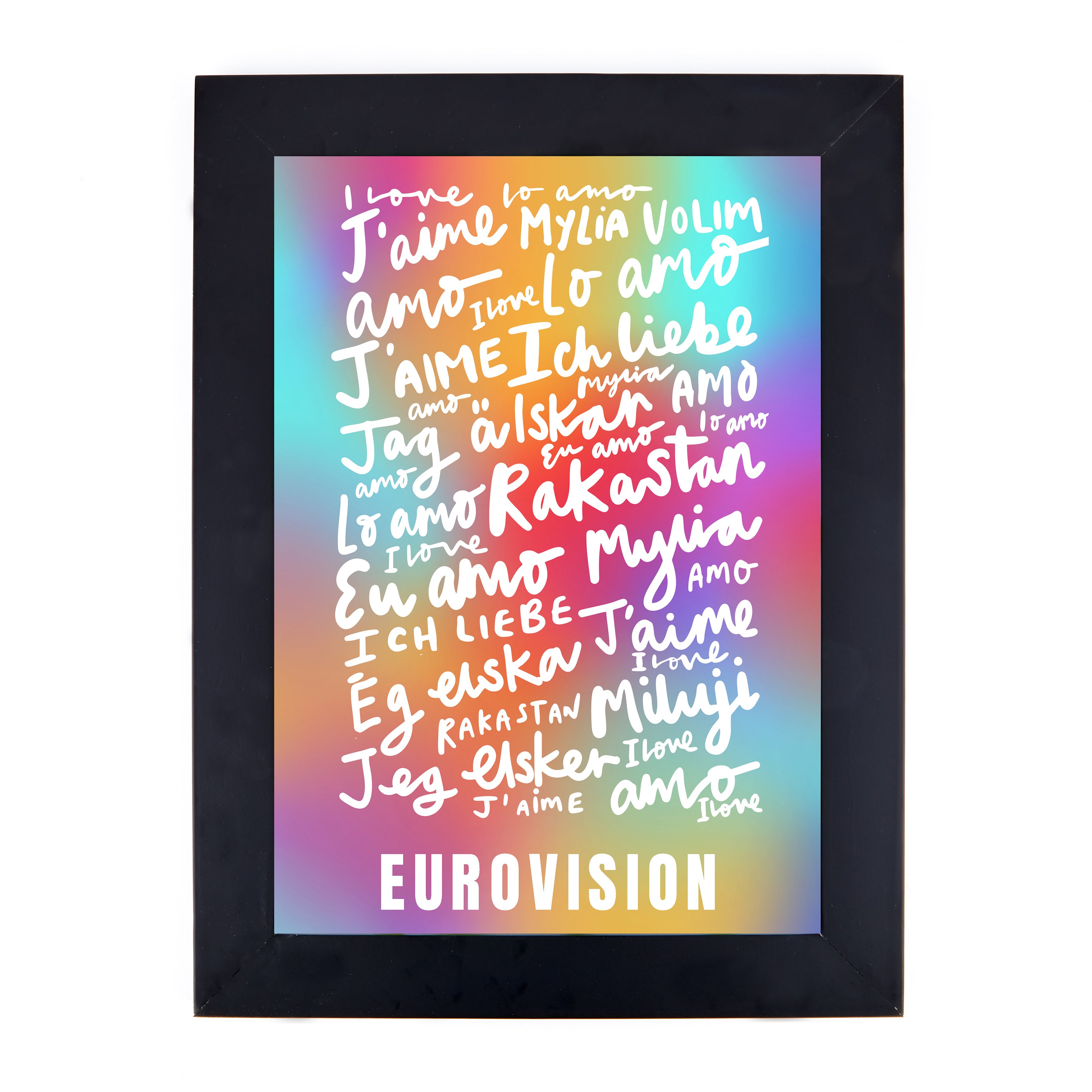 Personalised Wall Art -  J'aime Eurovision 