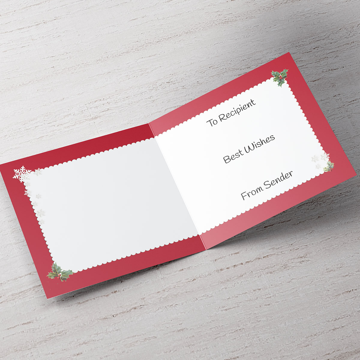 Personalised Christmas Card - Robin Wreath Grandma and Grandad