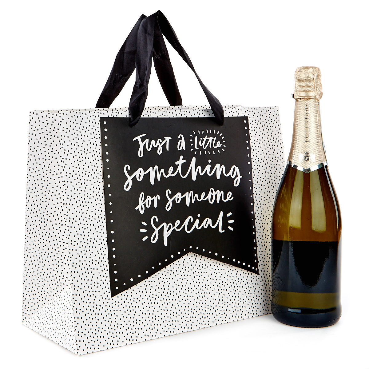 Large Landscape Gift Bag - Black & White Spots, A Little Something