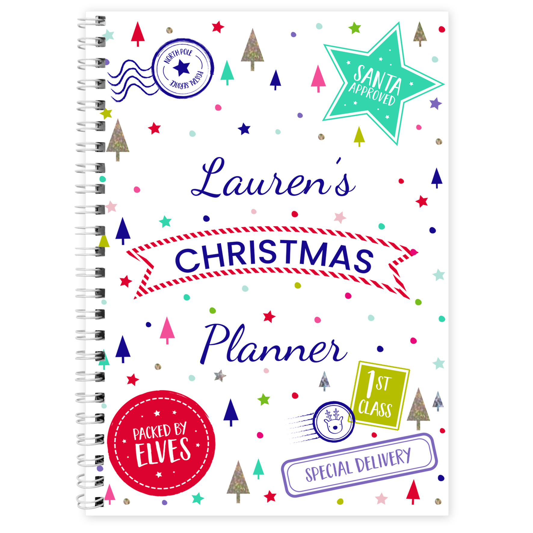 Personalised A5 Christmas Planner Notebook