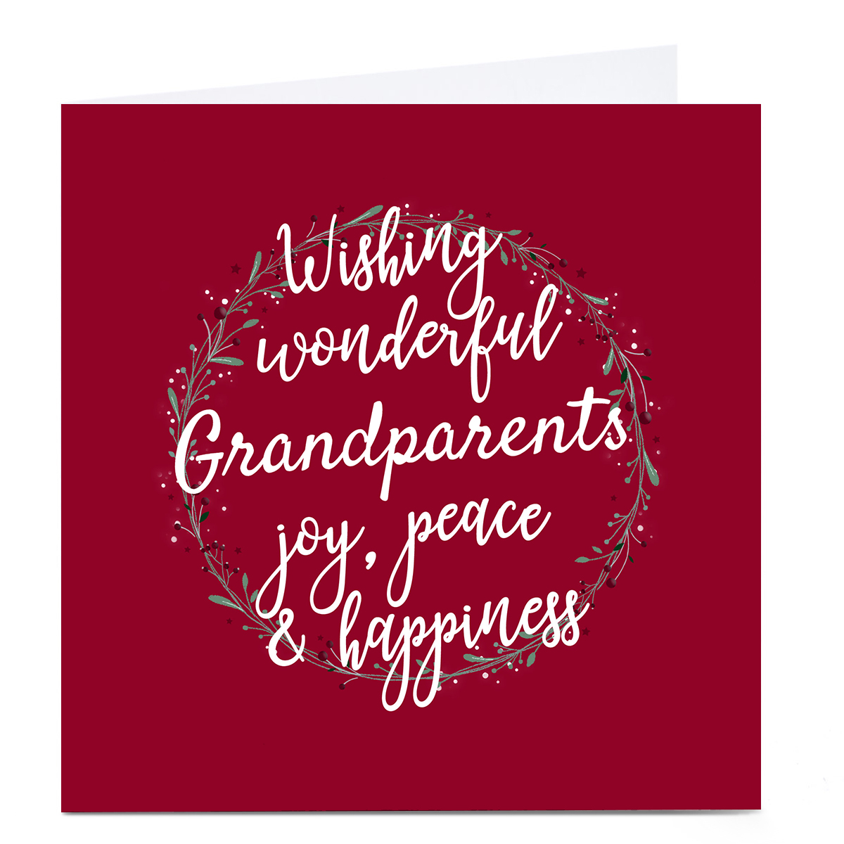 Personalised Christmas Card - Joy,Peace & Happiness